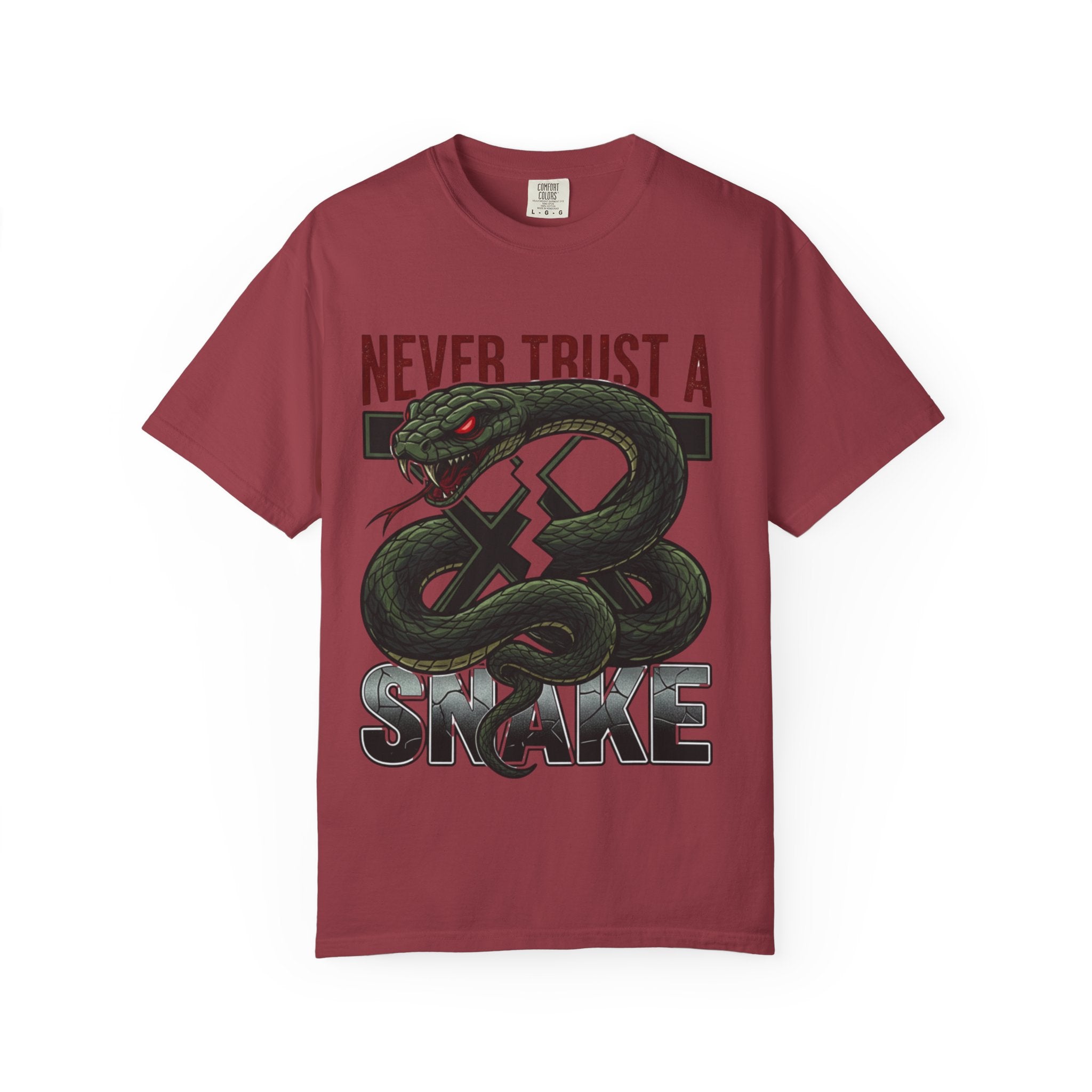 Never Trust a Snake Graphic T-Shirt — Vintage Snake Illustration Tee