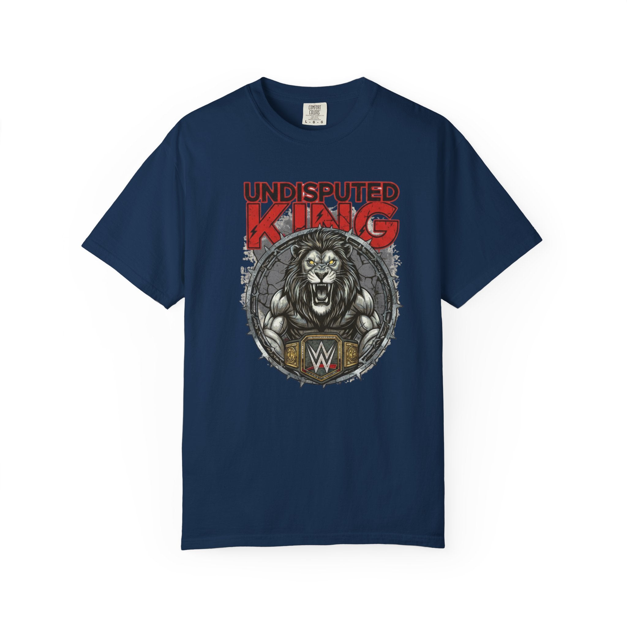 Undisputed King Lion T‑Shirt — Wrestling Champion Graphic Tee