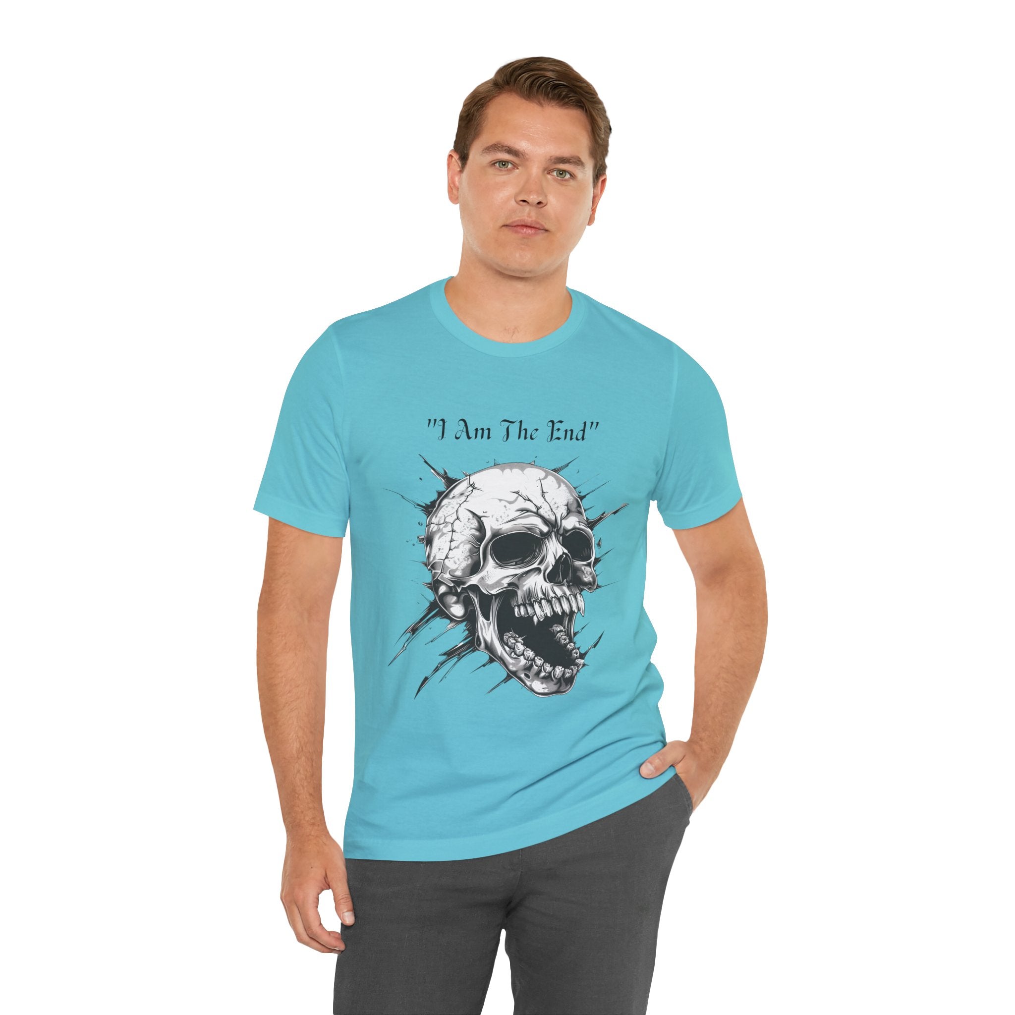 Skull Graphic Tee "I Am The End" - Gothic Rock T-Shirt