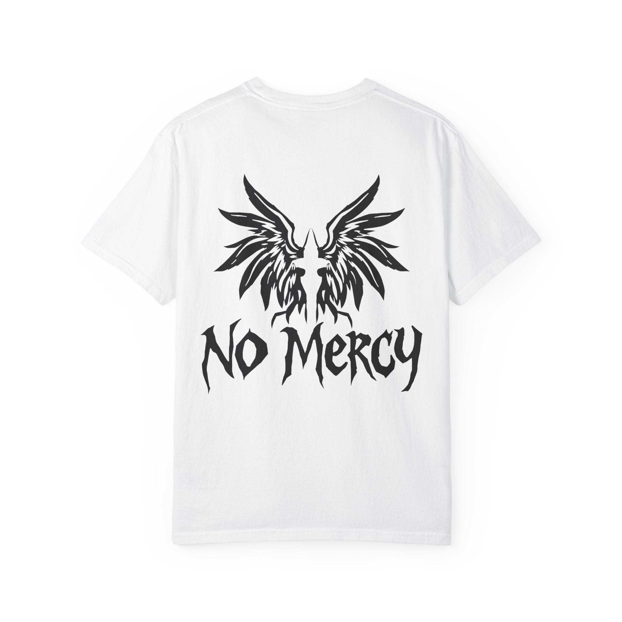 No Mercy Wings T-Shirt — Gothic Angel Graphic Tee