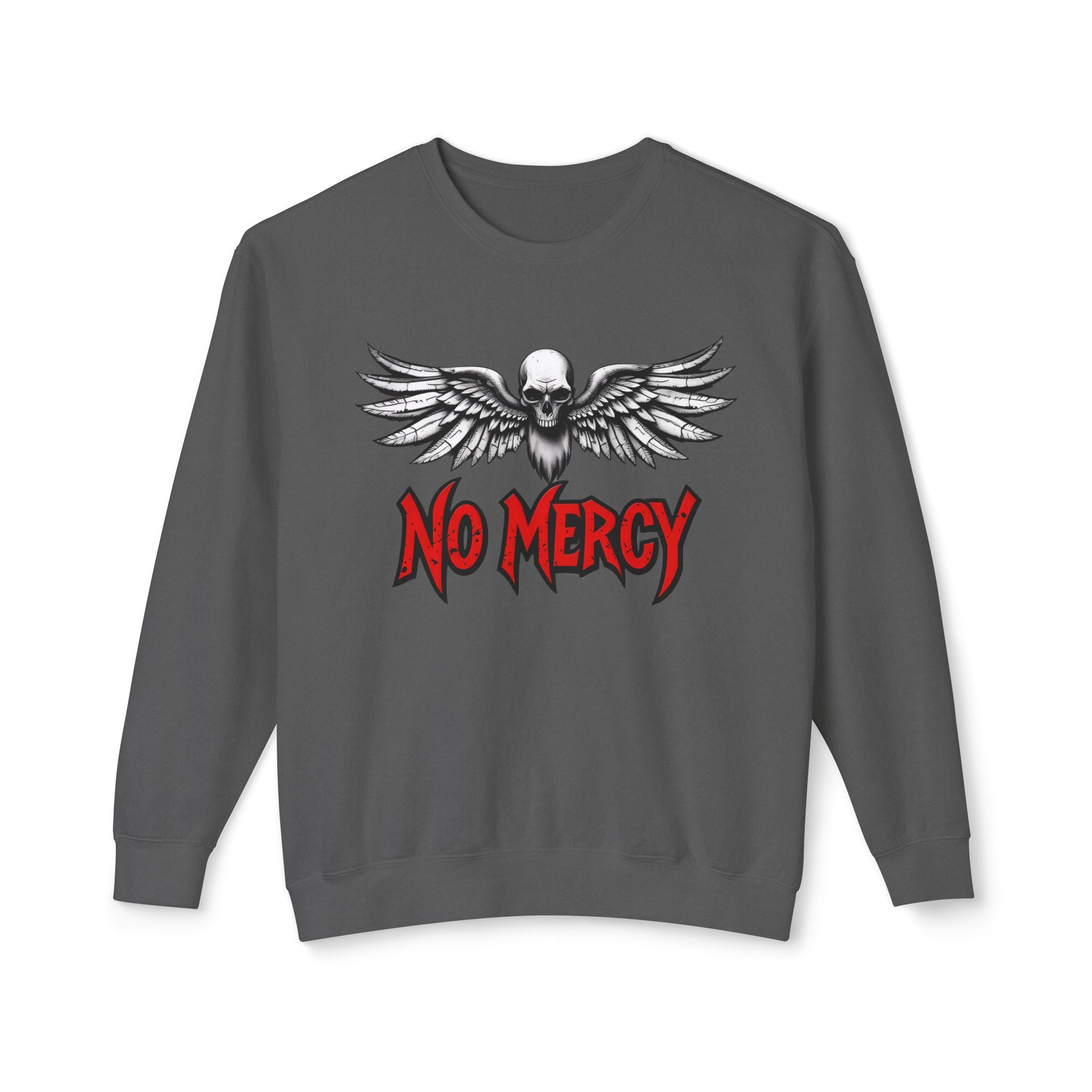 No Mercy Skull Wings Crewneck Sweatshirt