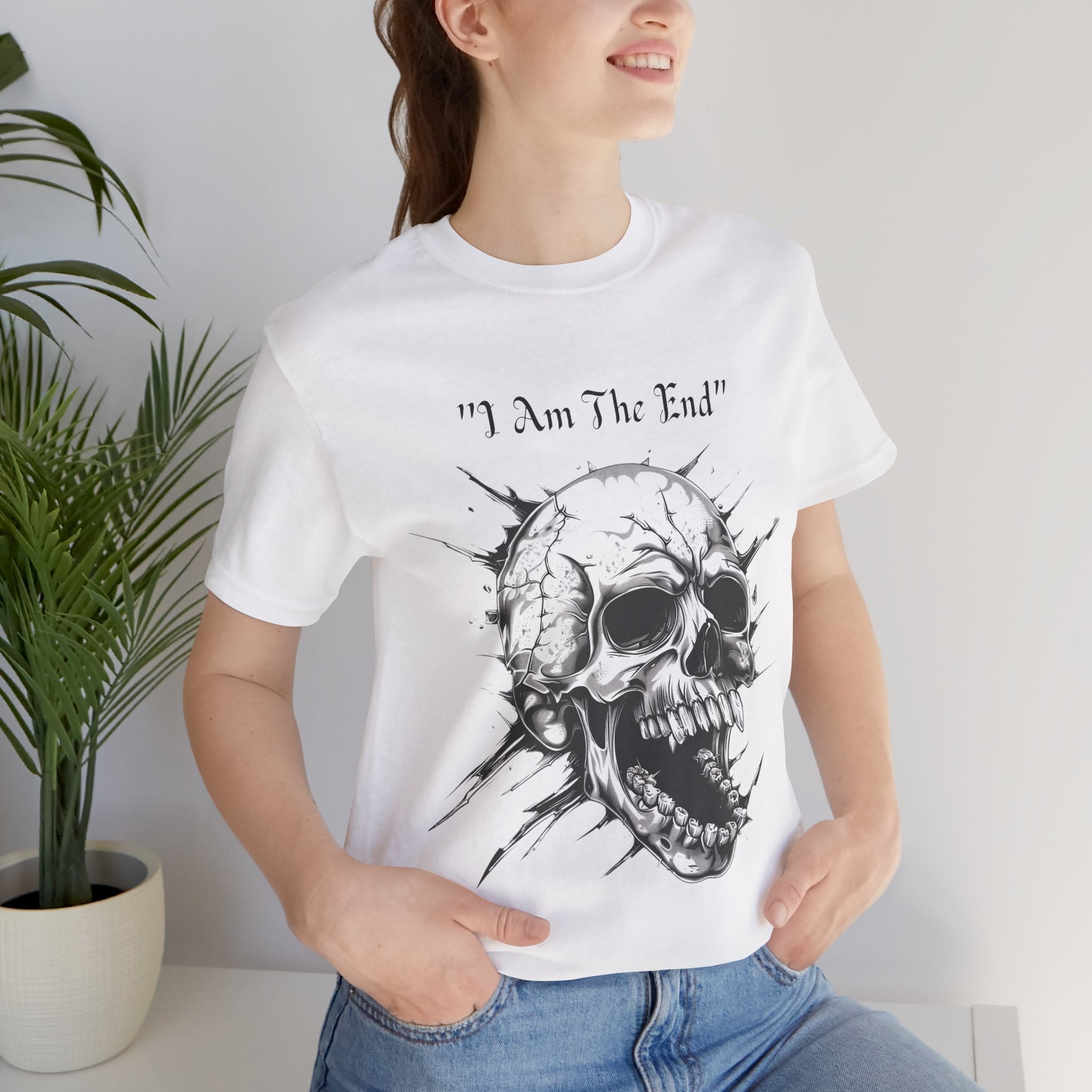 Skull Graphic Tee "I Am The End" - Gothic Rock T-Shirt