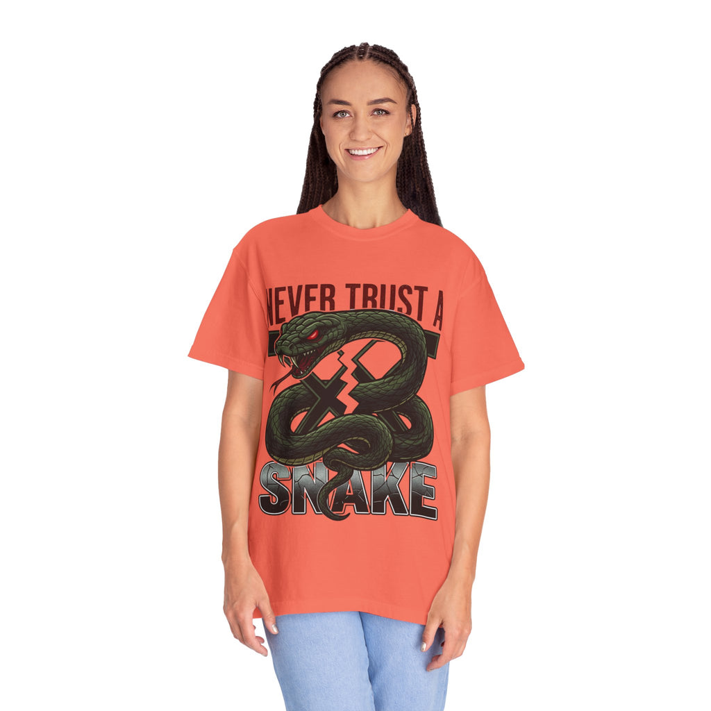 Never Trust a Snake Graphic T-Shirt — Vintage Snake Illustration Tee