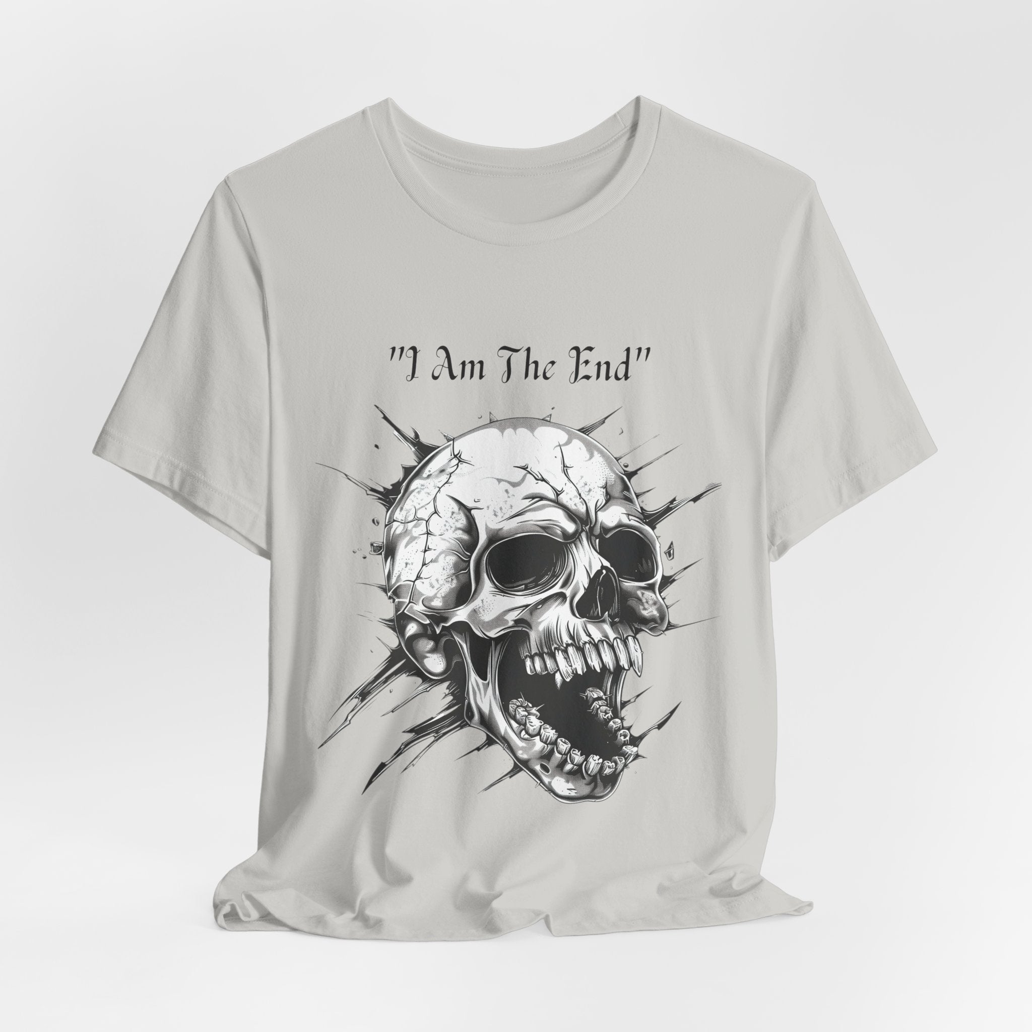 Skull Graphic Tee "I Am The End" - Gothic Rock T-Shirt