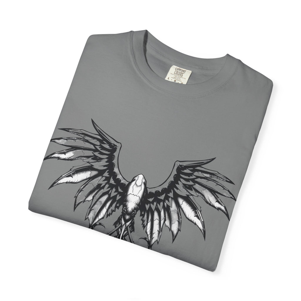 No Mercy Wings T-Shirt — Gothic Angel Graphic Tee
