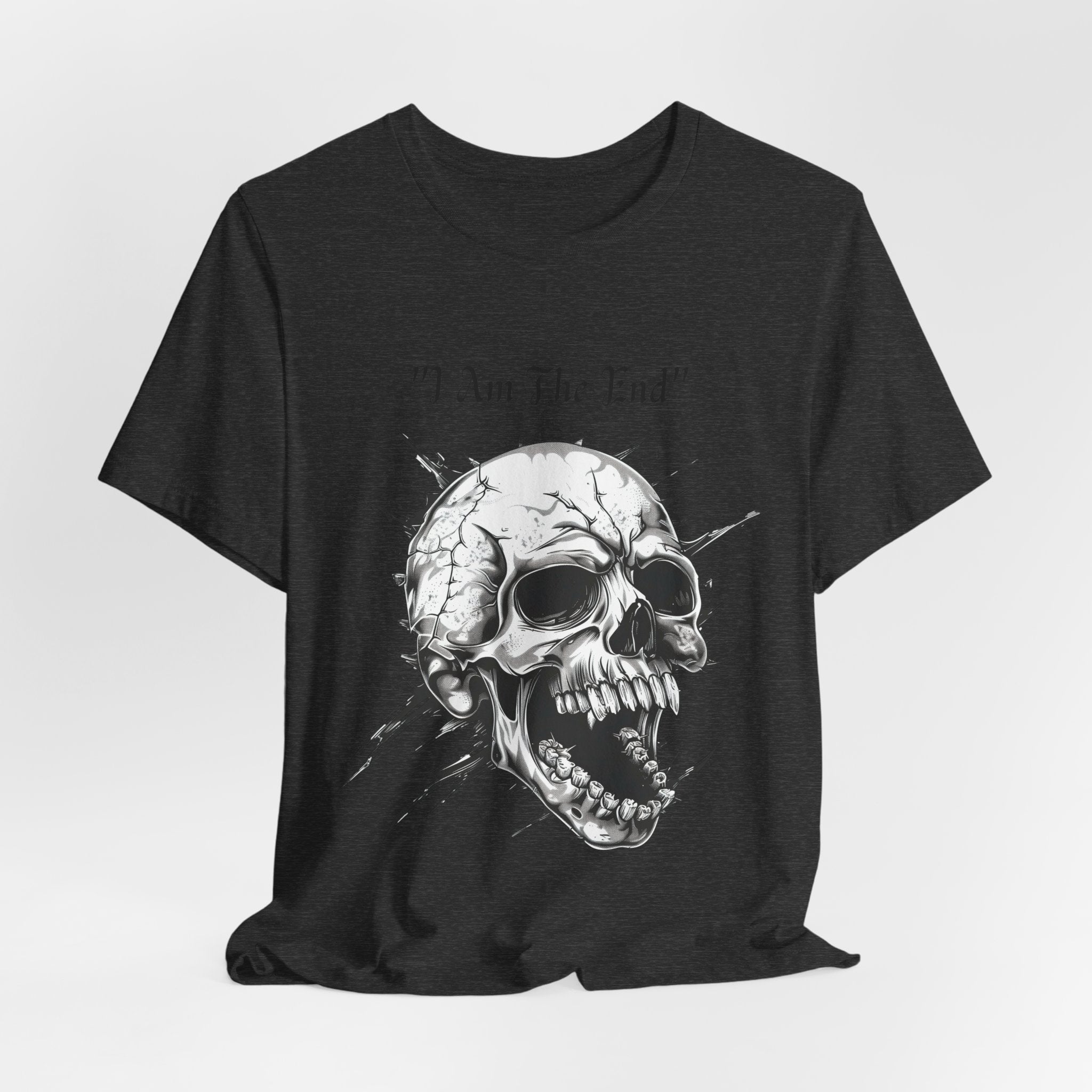 Skull Graphic Tee "I Am The End" - Gothic Rock T-Shirt