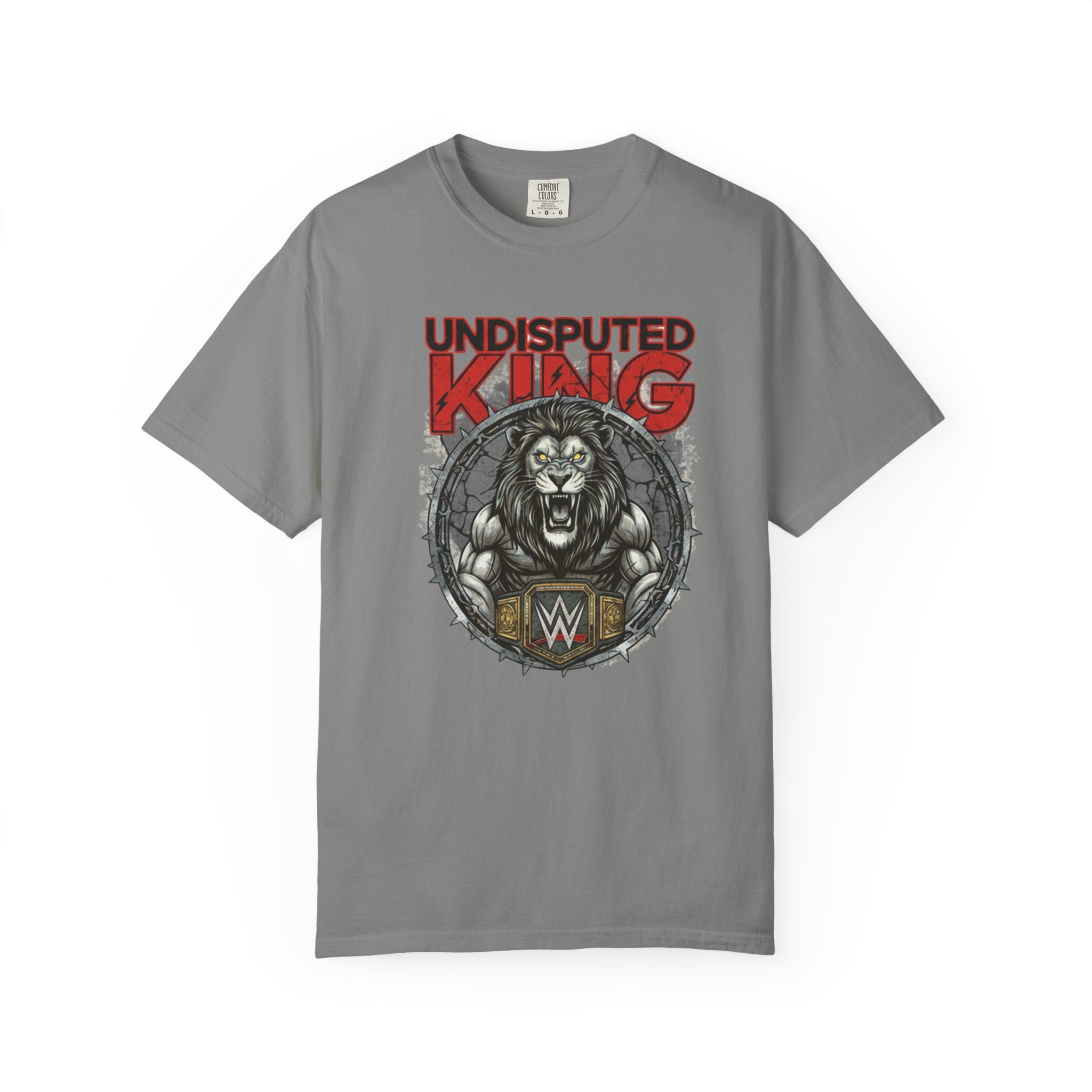 Undisputed King Lion T‑Shirt — Wrestling Champion Graphic Tee
