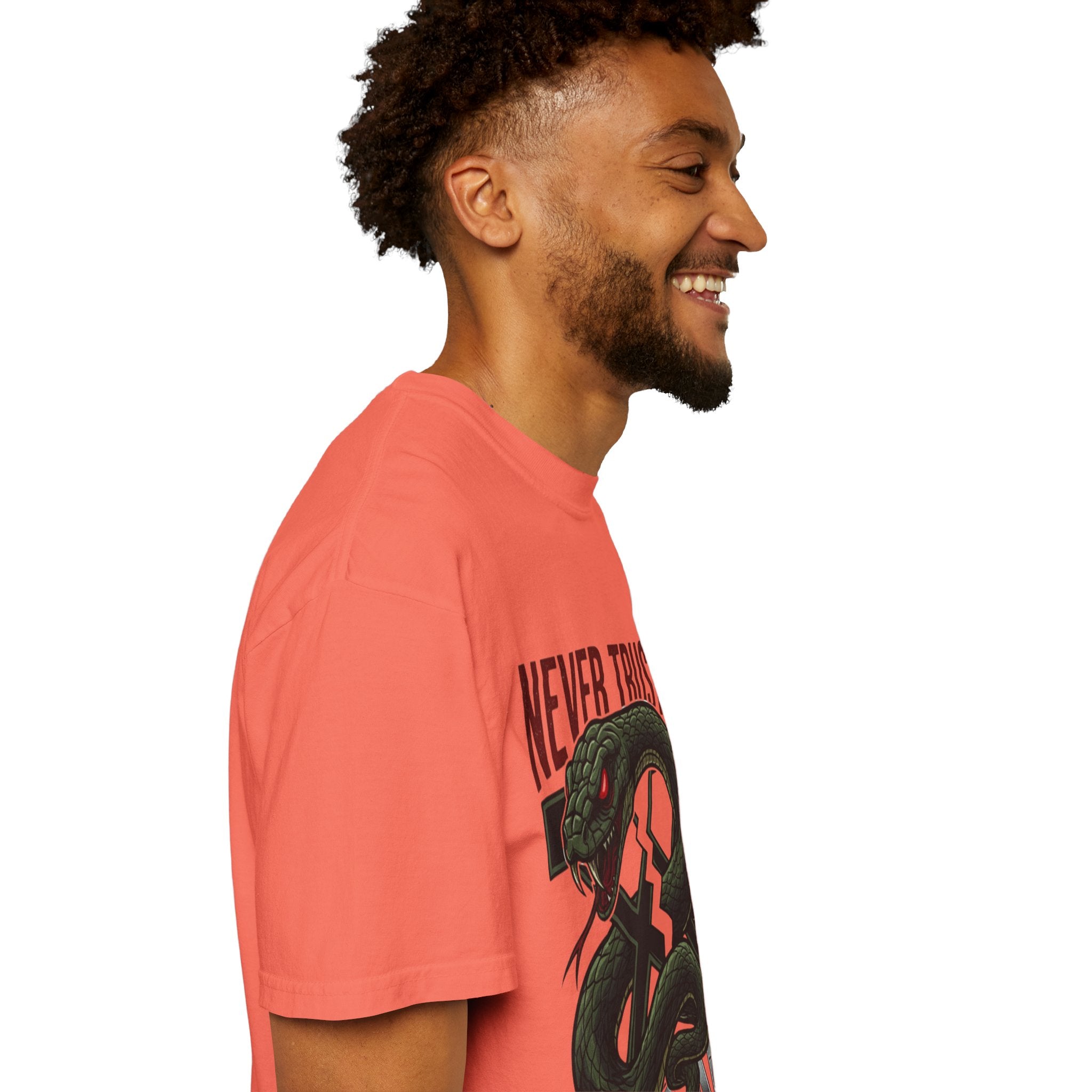Never Trust a Snake Graphic T-Shirt — Vintage Snake Illustration Tee