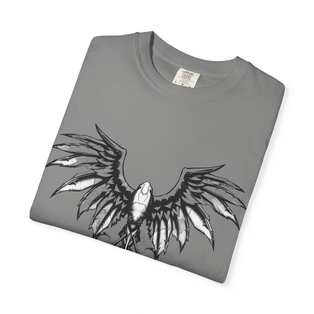 No Mercy Wings T-Shirt — Gothic Angel Graphic Tee