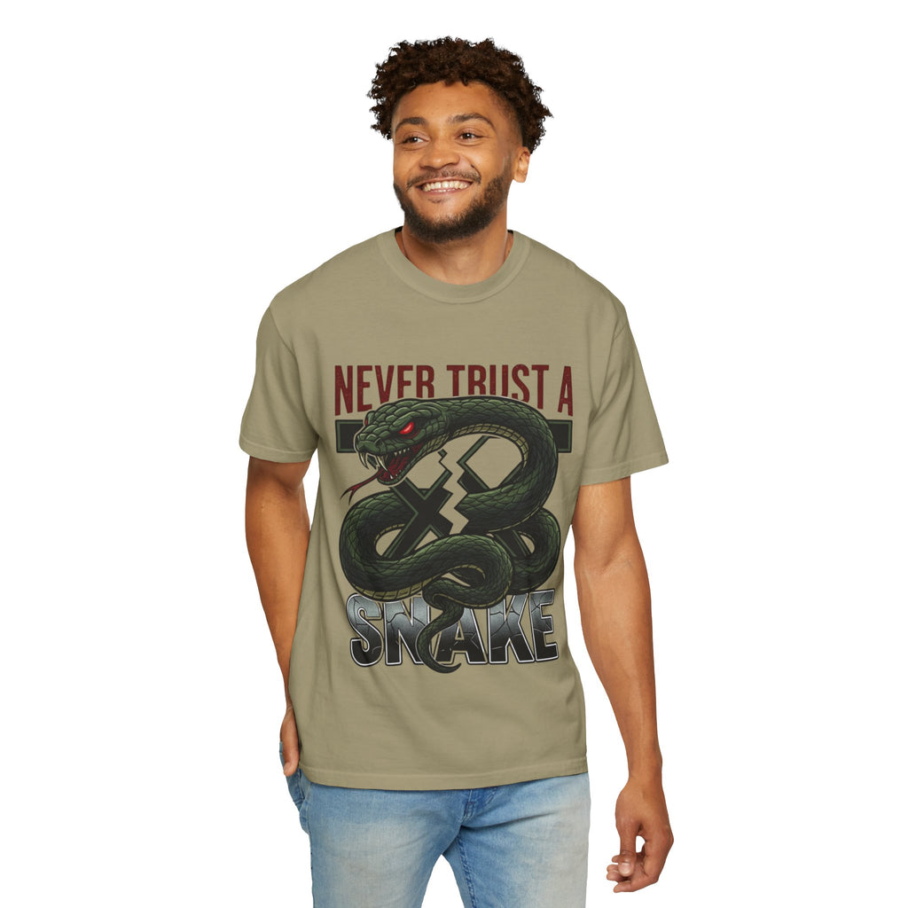 Never Trust a Snake Graphic T-Shirt — Vintage Snake Illustration Tee