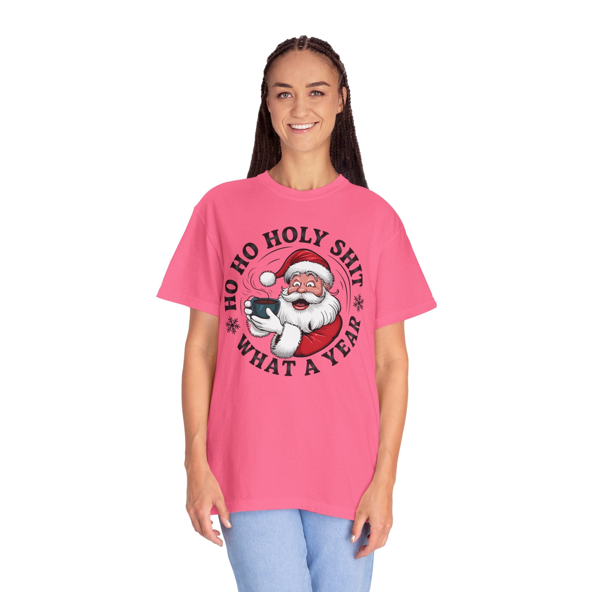 Ho Ho Holy Shit What A Year Christmas T‑Shirt