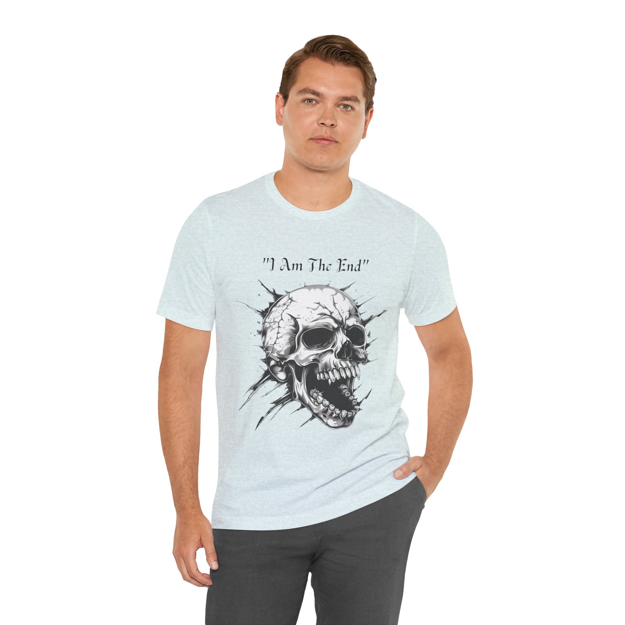 Skull Graphic Tee "I Am The End" - Gothic Rock T-Shirt