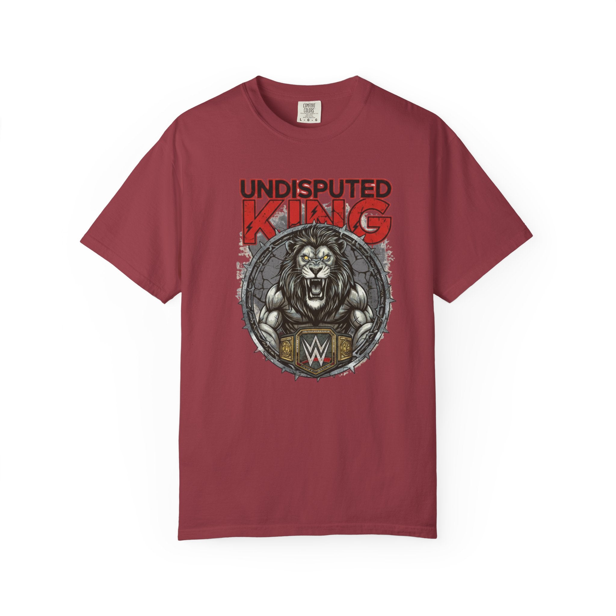 Undisputed King Lion T‑Shirt — Wrestling Champion Graphic Tee