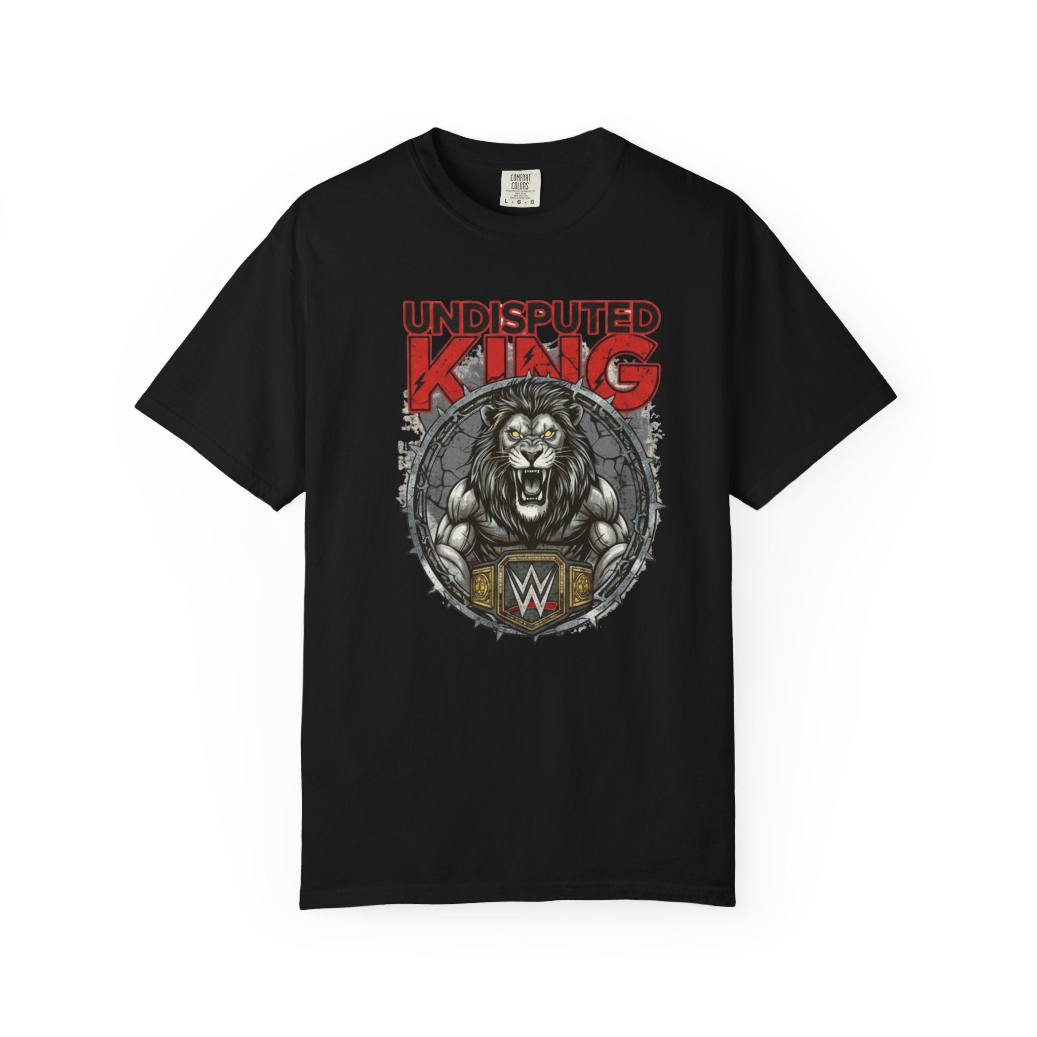 Undisputed King Lion T‑Shirt — Wrestling Champion Graphic Tee