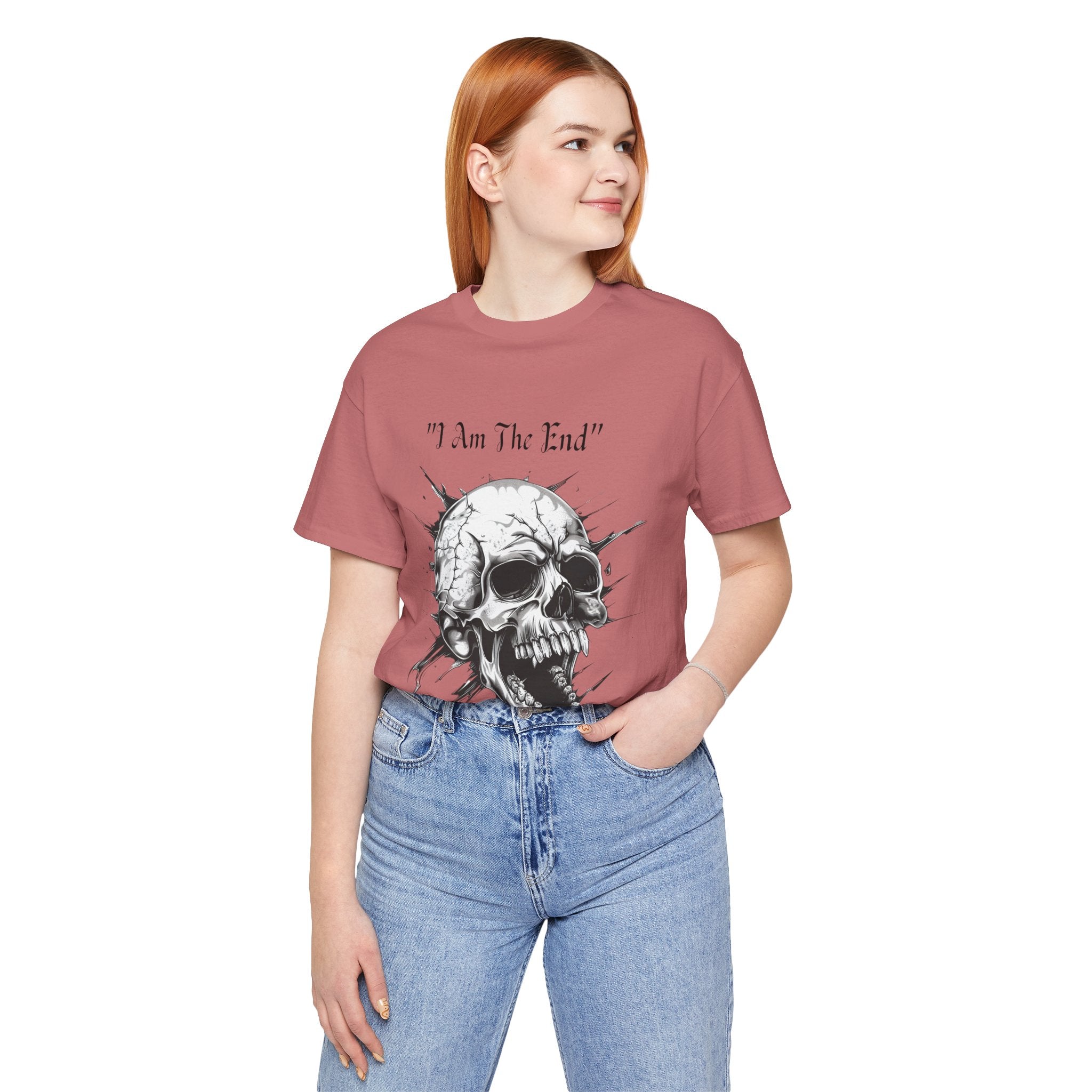Skull Graphic Tee "I Am The End" - Gothic Rock T-Shirt