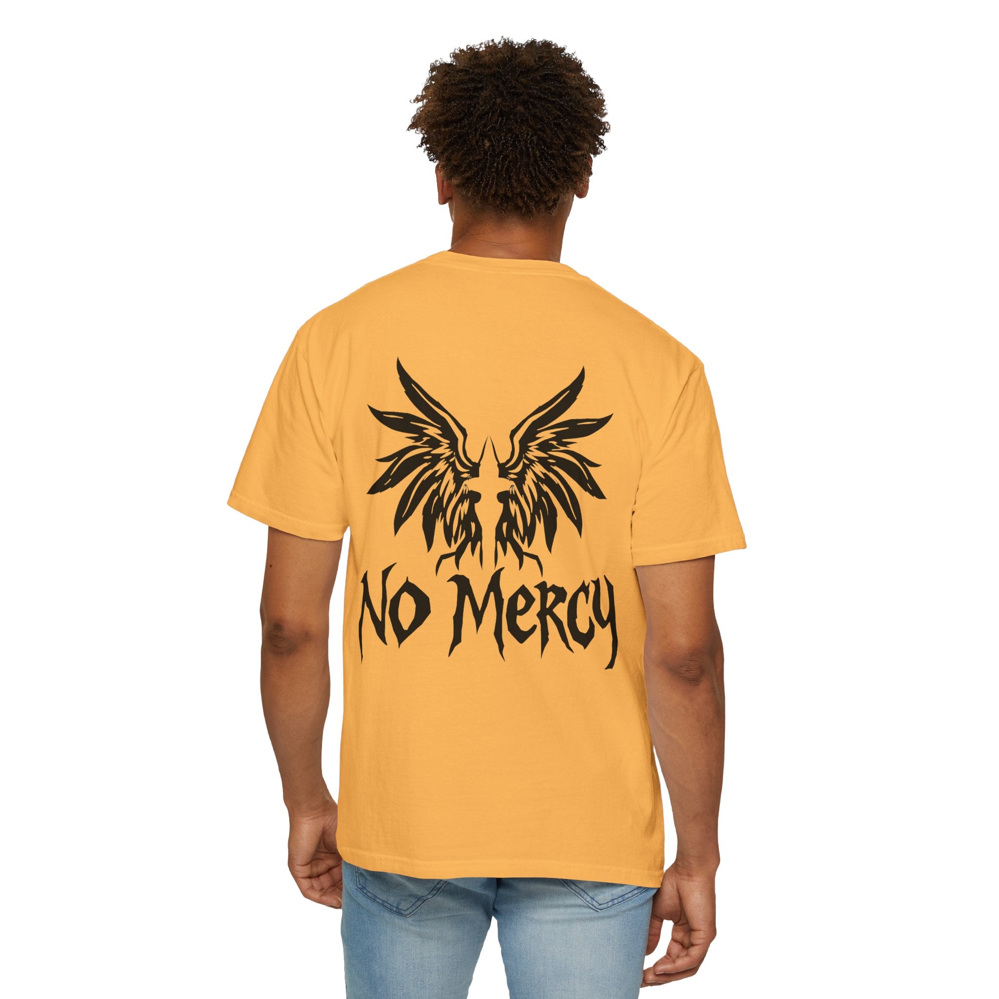 No Mercy Wings T-Shirt — Gothic Angel Graphic Tee