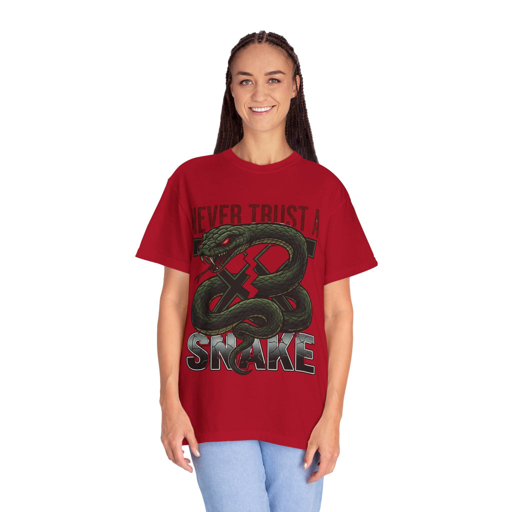 Never Trust a Snake Graphic T-Shirt — Vintage Snake Illustration Tee