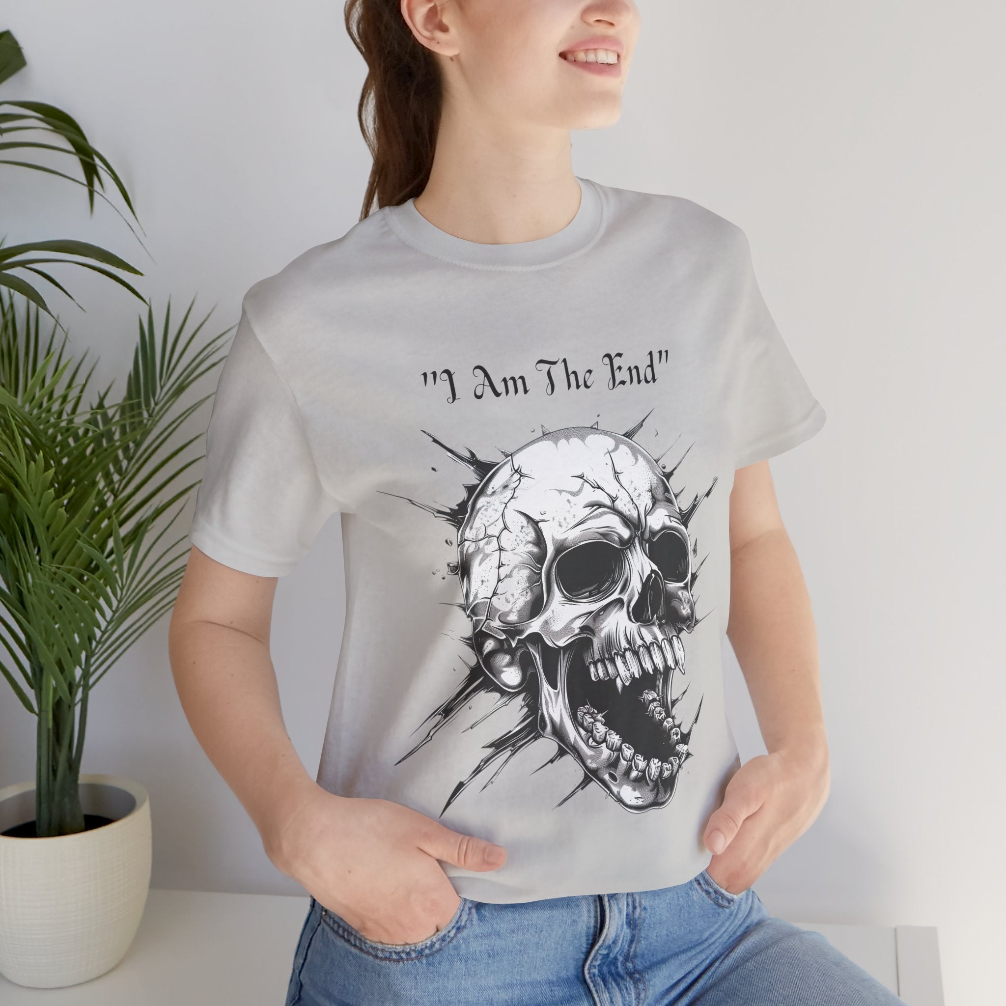Skull Graphic Tee "I Am The End" - Gothic Rock T-Shirt