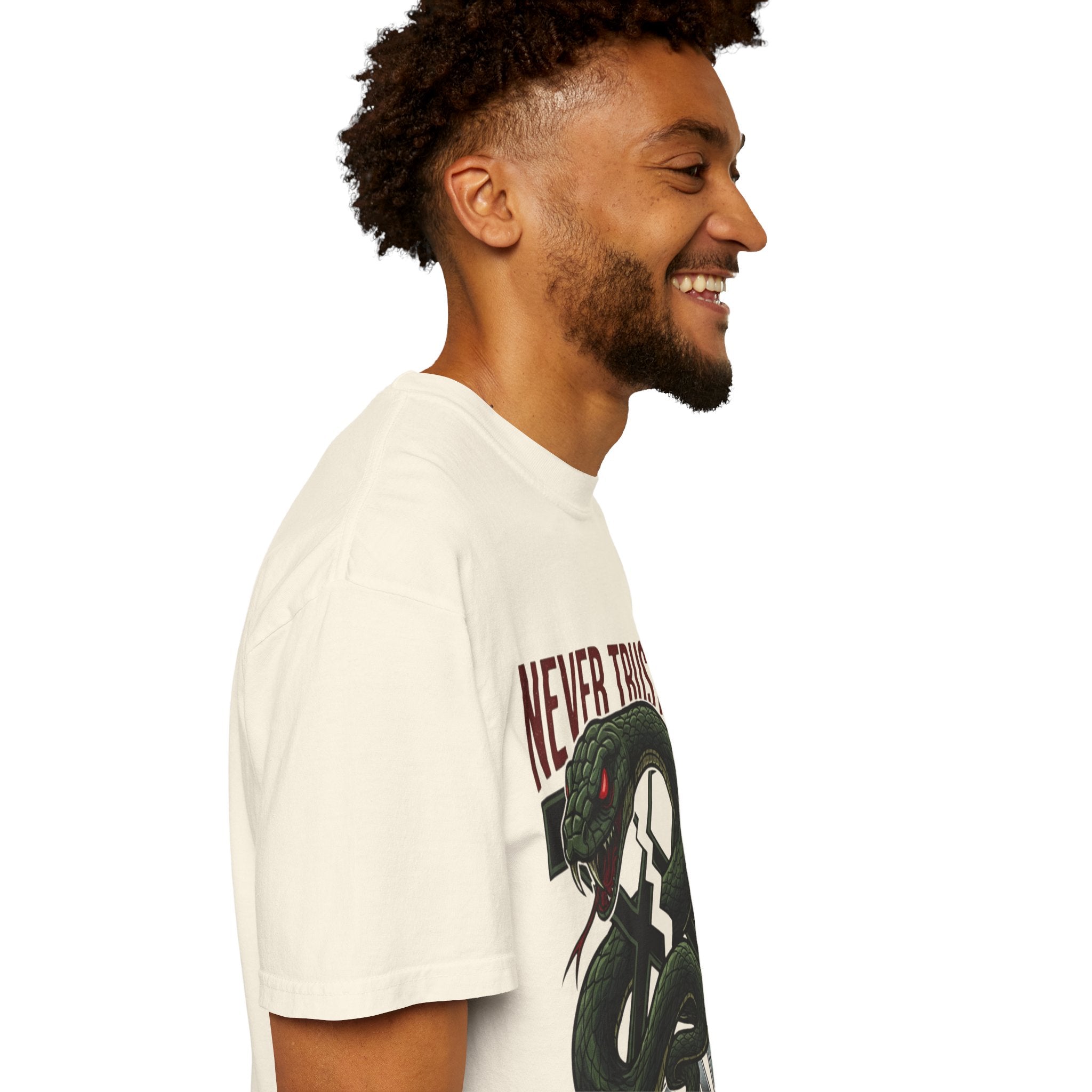 Never Trust a Snake Graphic T-Shirt — Vintage Snake Illustration Tee