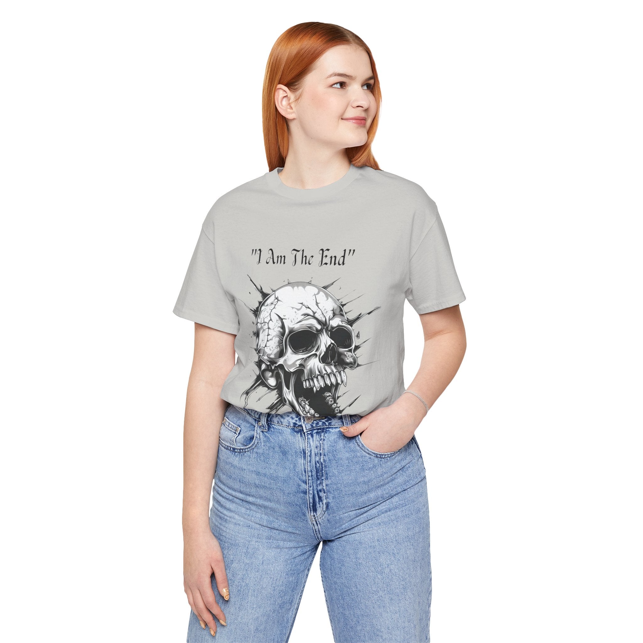 Skull Graphic Tee "I Am The End" - Gothic Rock T-Shirt