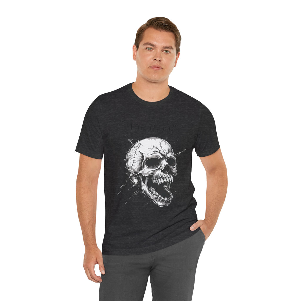 Skull Graphic Tee "I Am The End" - Gothic Rock T-Shirt