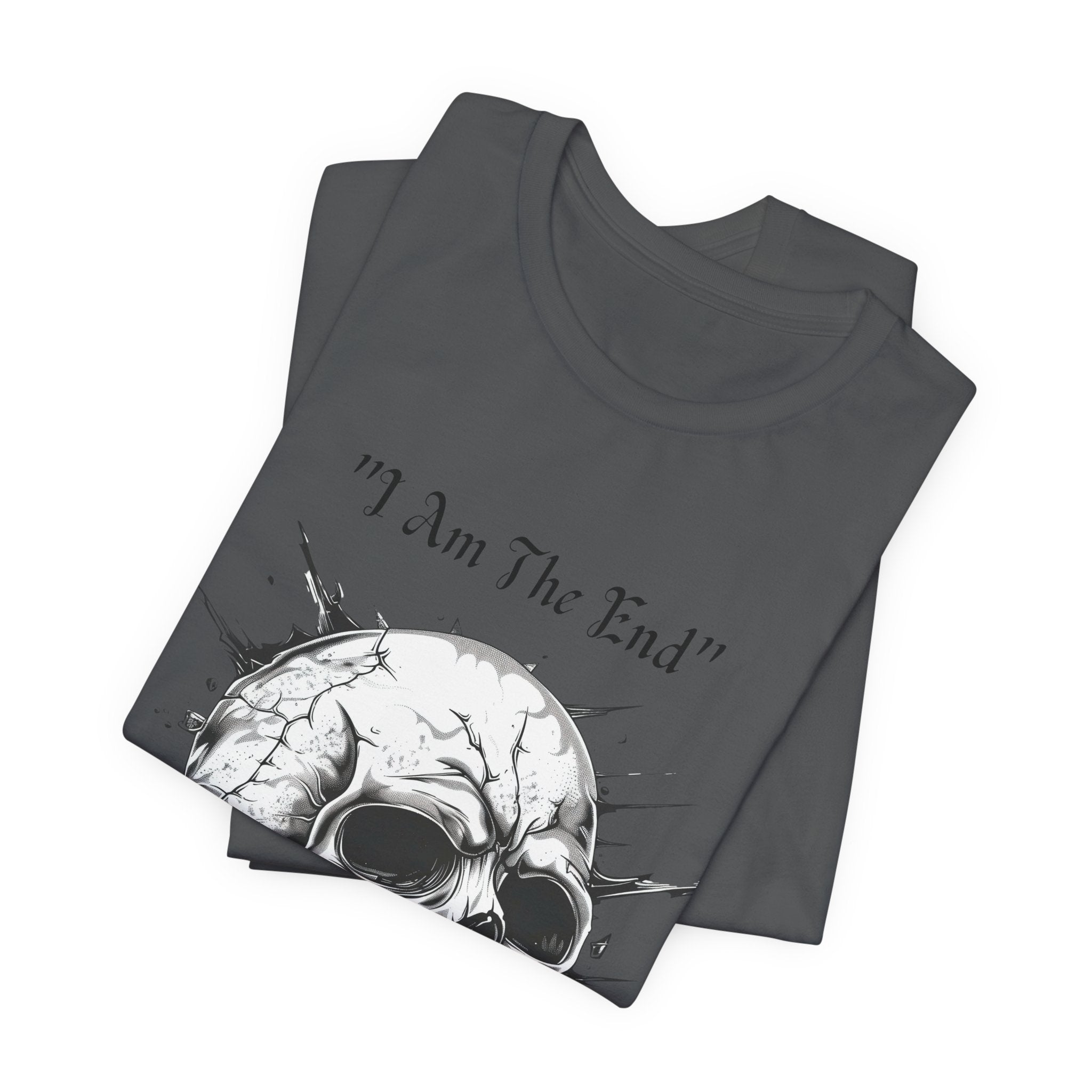 Skull Graphic Tee "I Am The End" - Gothic Rock T-Shirt