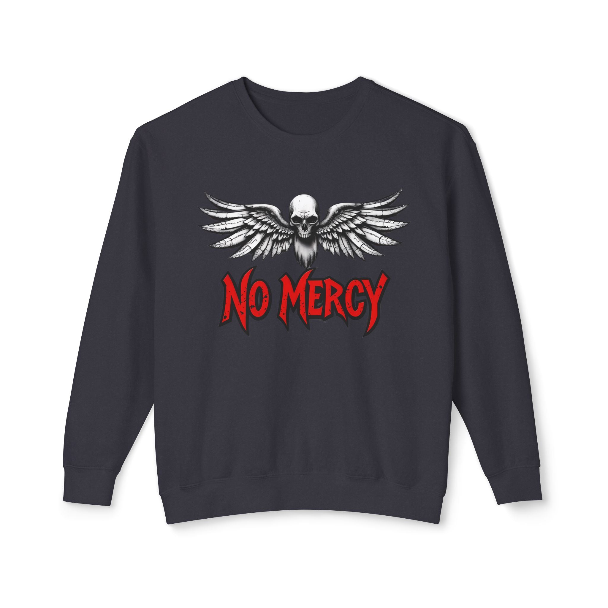 No Mercy Skull Wings Crewneck Sweatshirt