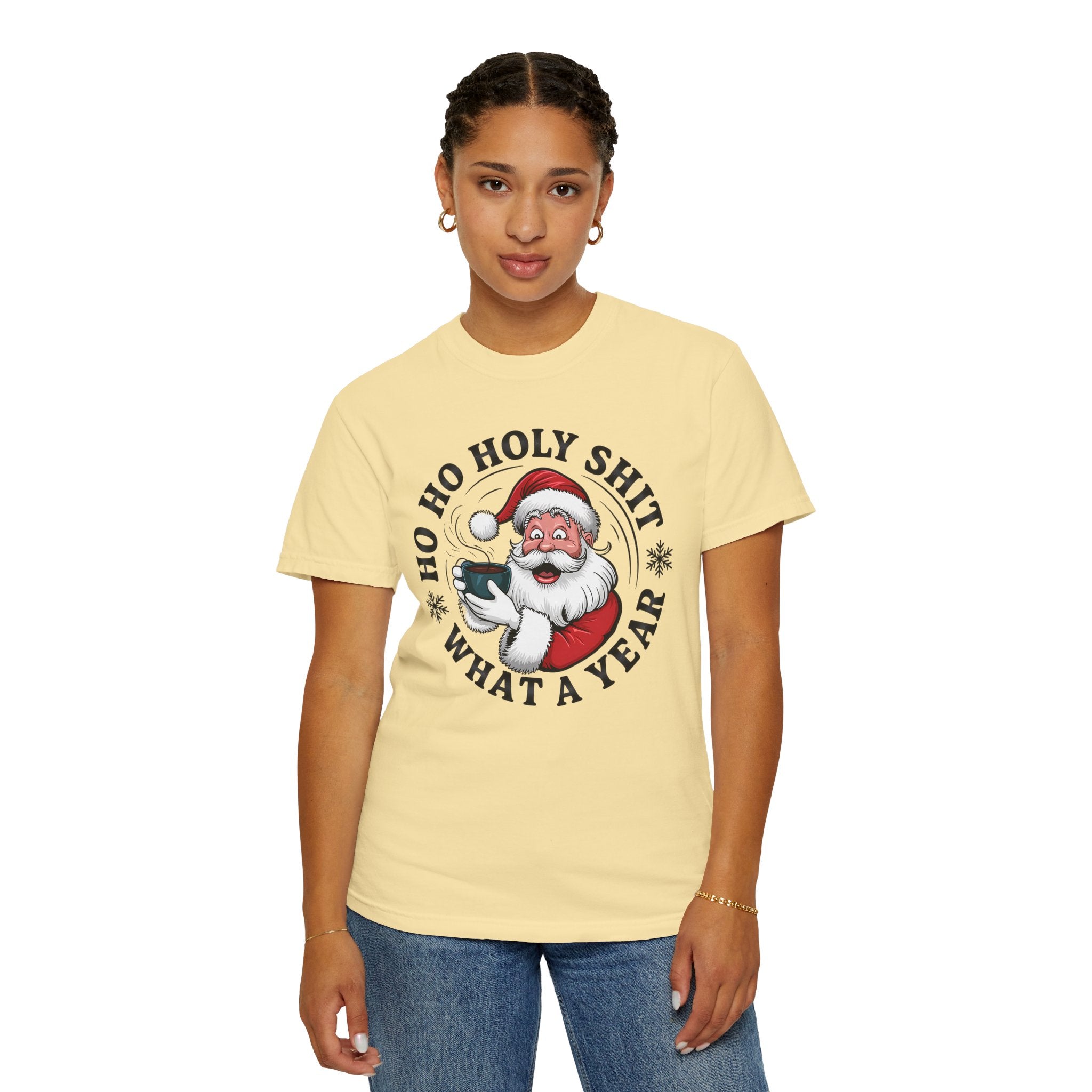 Ho Ho Holy Shit What A Year Christmas T‑Shirt