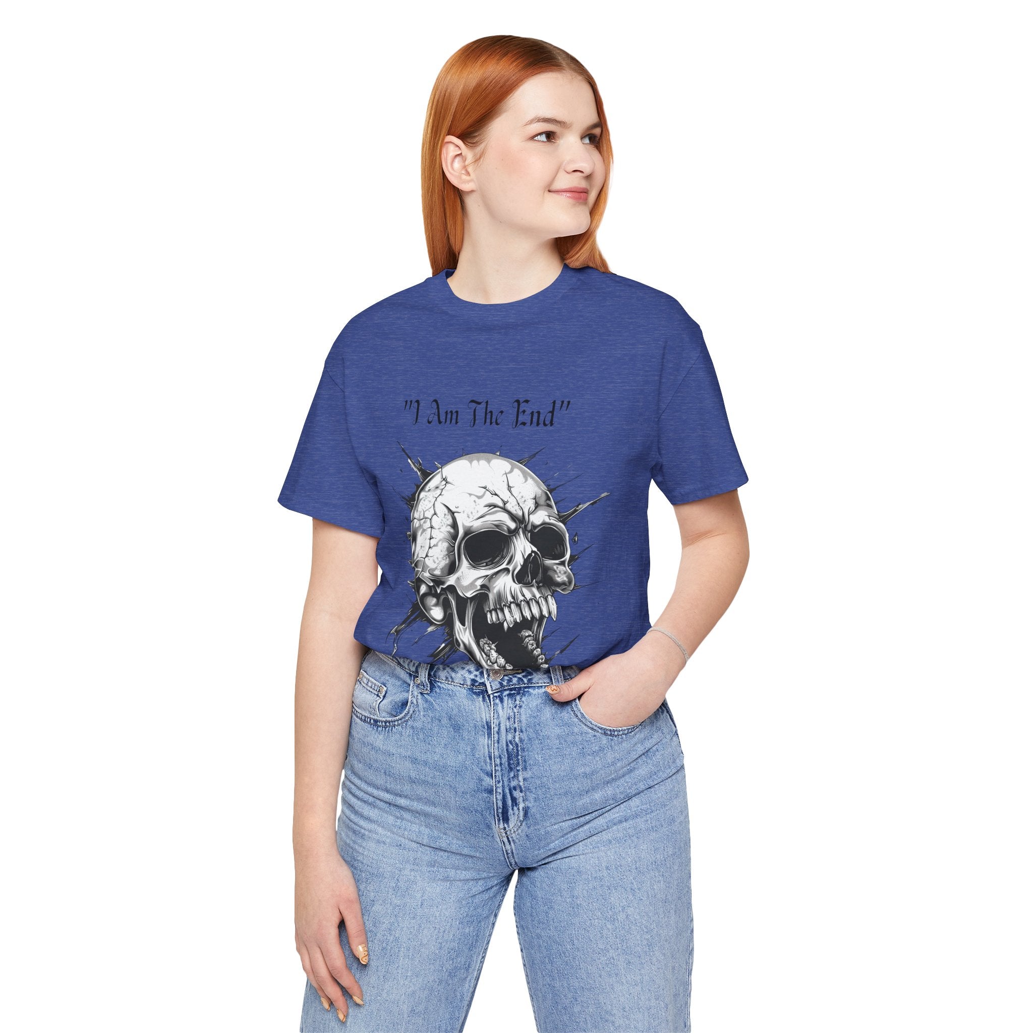 Skull Graphic Tee "I Am The End" - Gothic Rock T-Shirt
