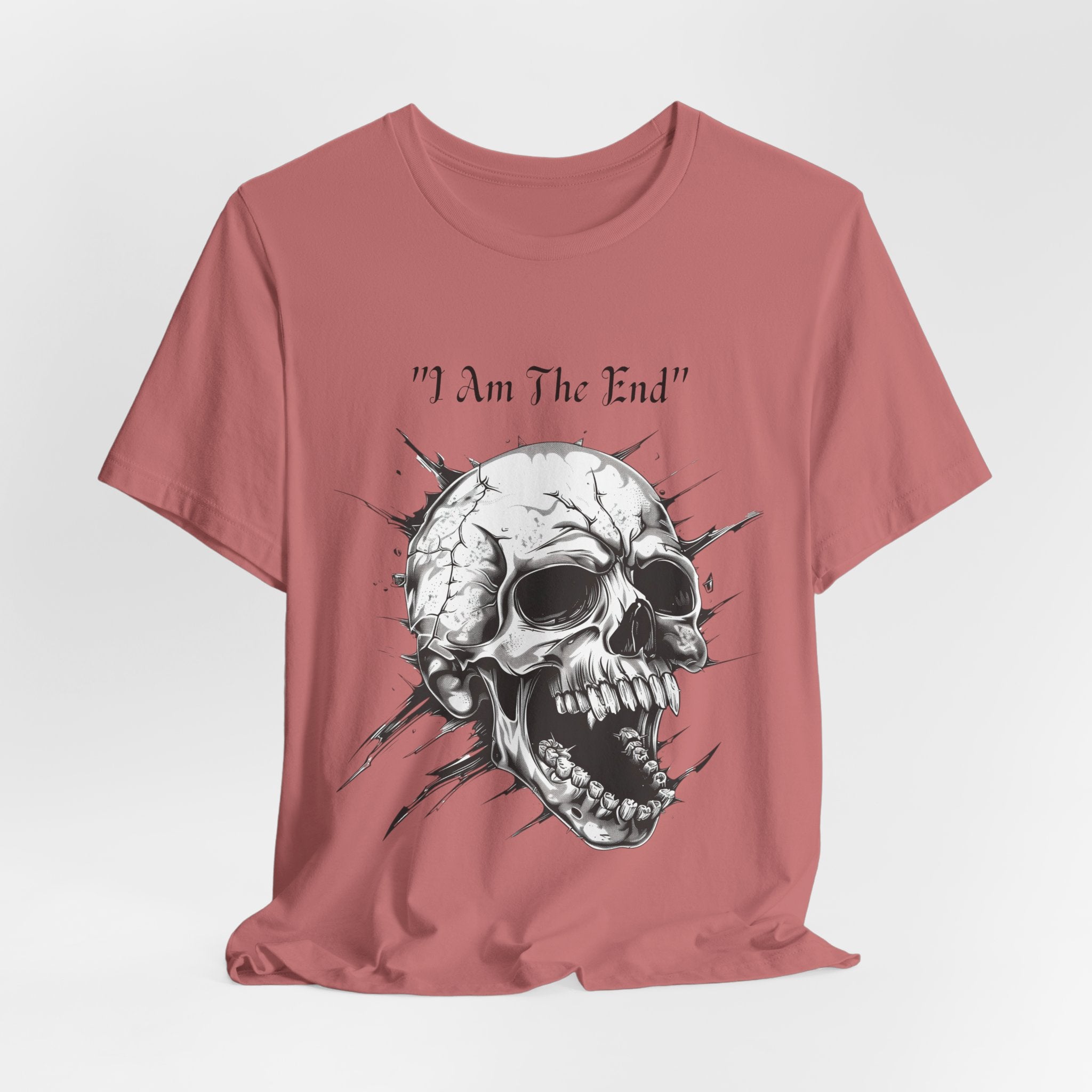 Skull Graphic Tee "I Am The End" - Gothic Rock T-Shirt