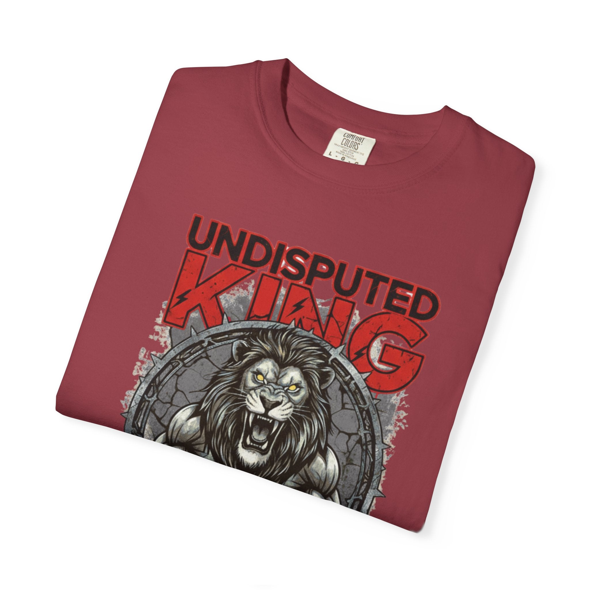 Undisputed King Lion T‑Shirt — Wrestling Champion Graphic Tee