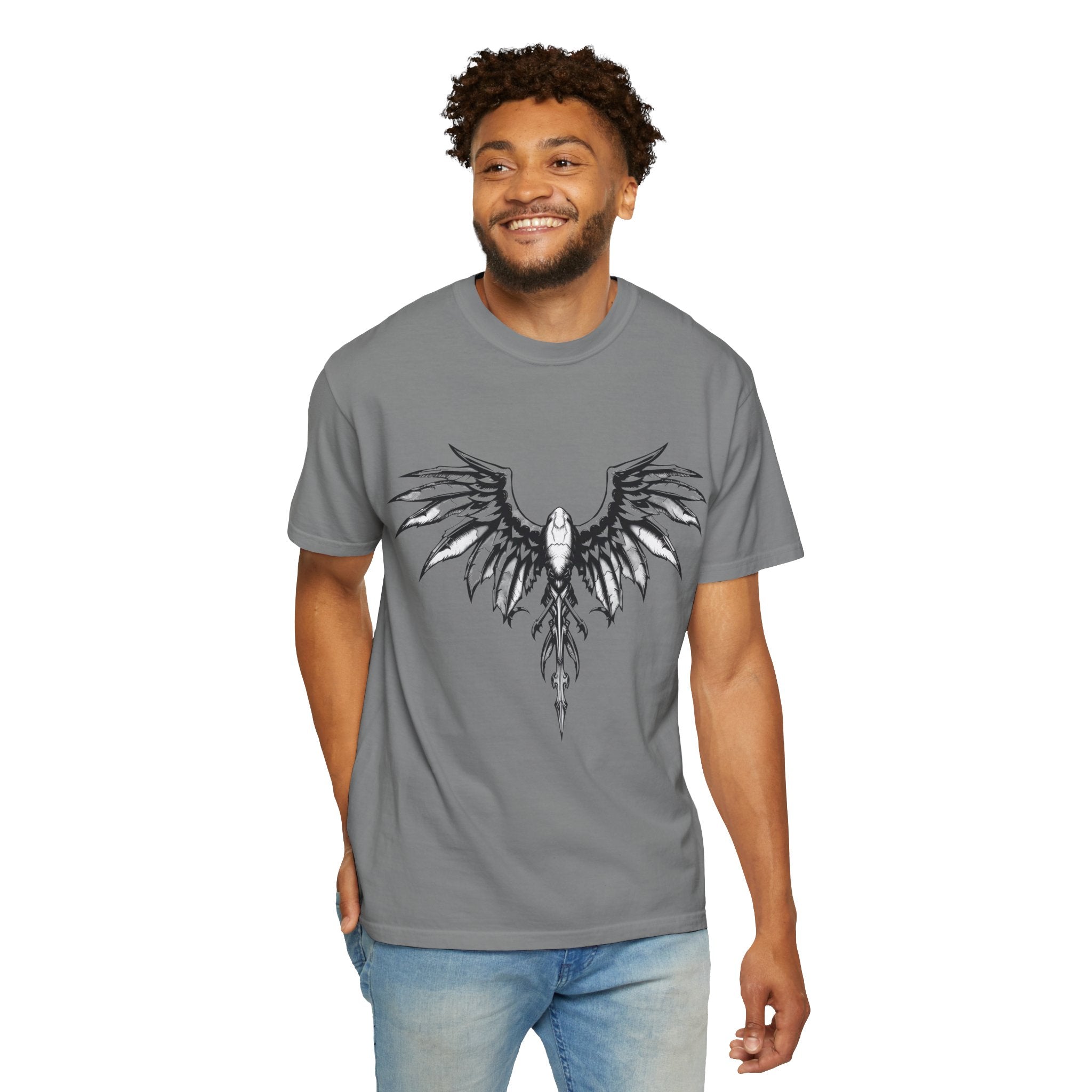 No Mercy Wings T-Shirt — Gothic Angel Graphic Tee