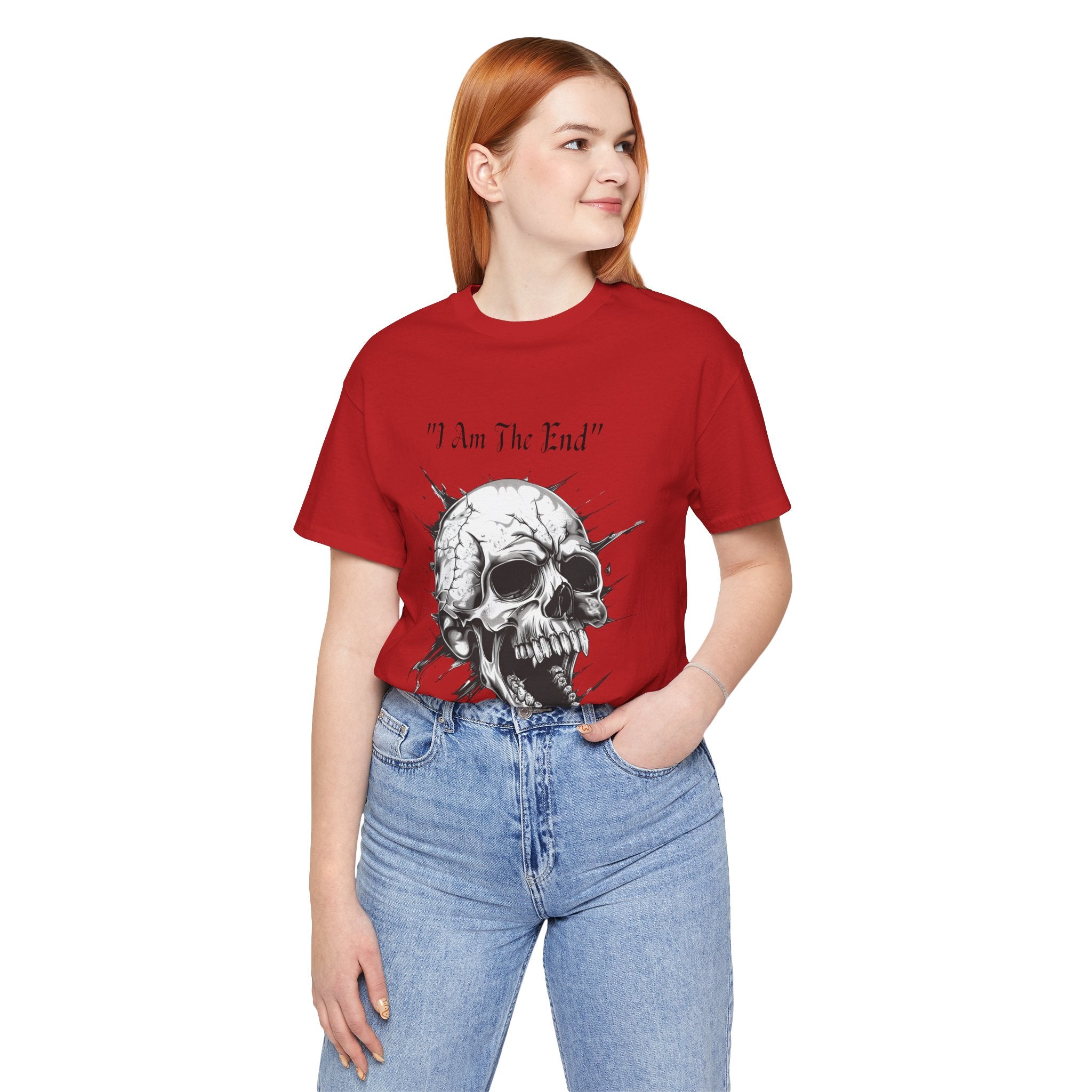 Skull Graphic Tee "I Am The End" - Gothic Rock T-Shirt