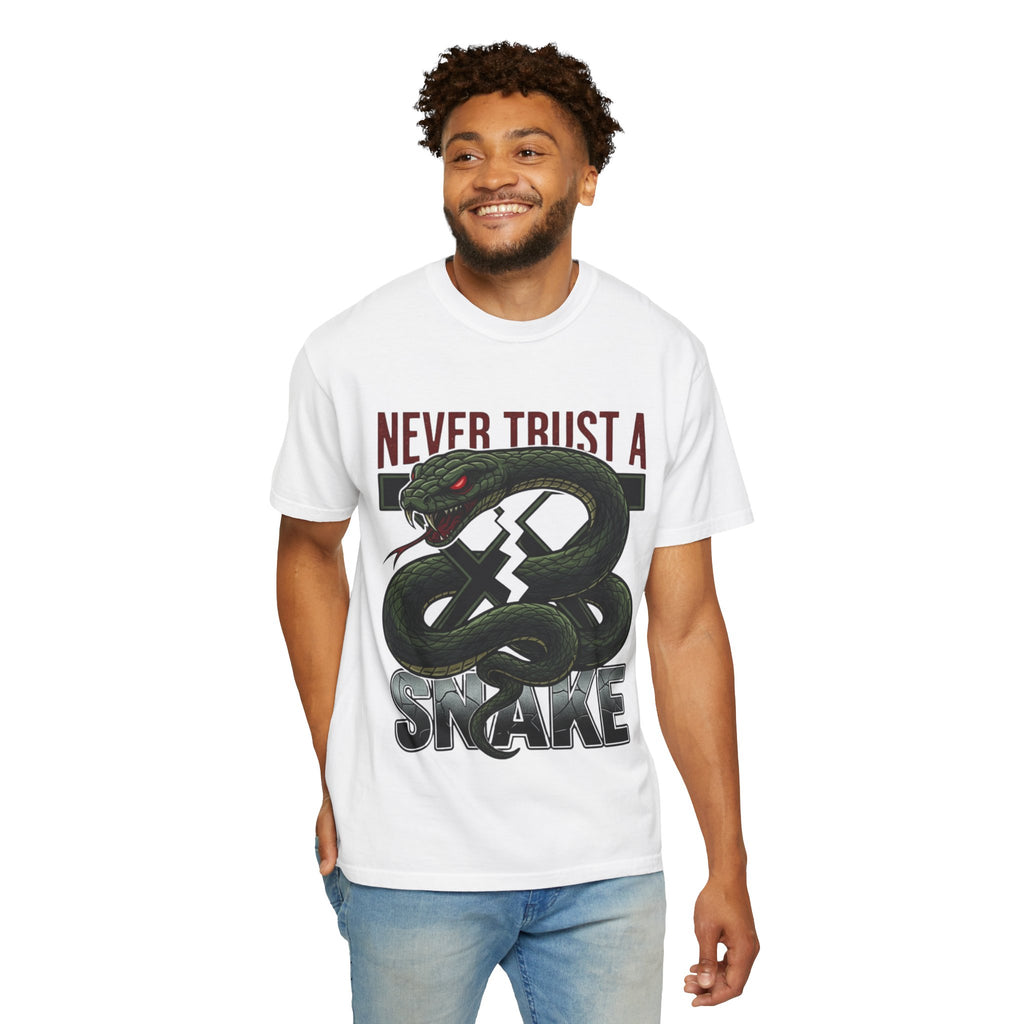 Never Trust a Snake Graphic T-Shirt — Vintage Snake Illustration Tee