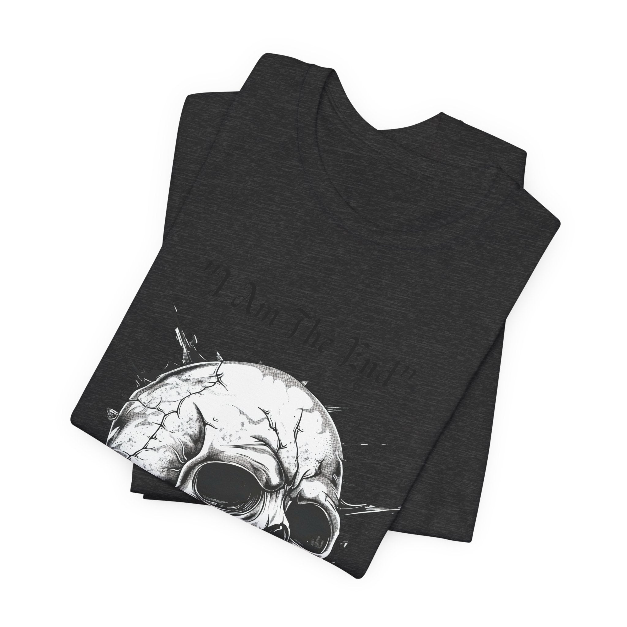 Skull Graphic Tee "I Am The End" - Gothic Rock T-Shirt