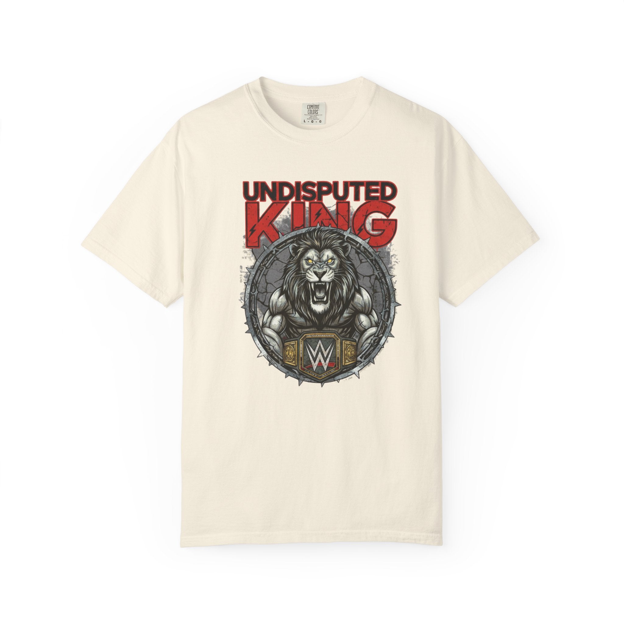 Undisputed King Lion T‑Shirt — Wrestling Champion Graphic Tee