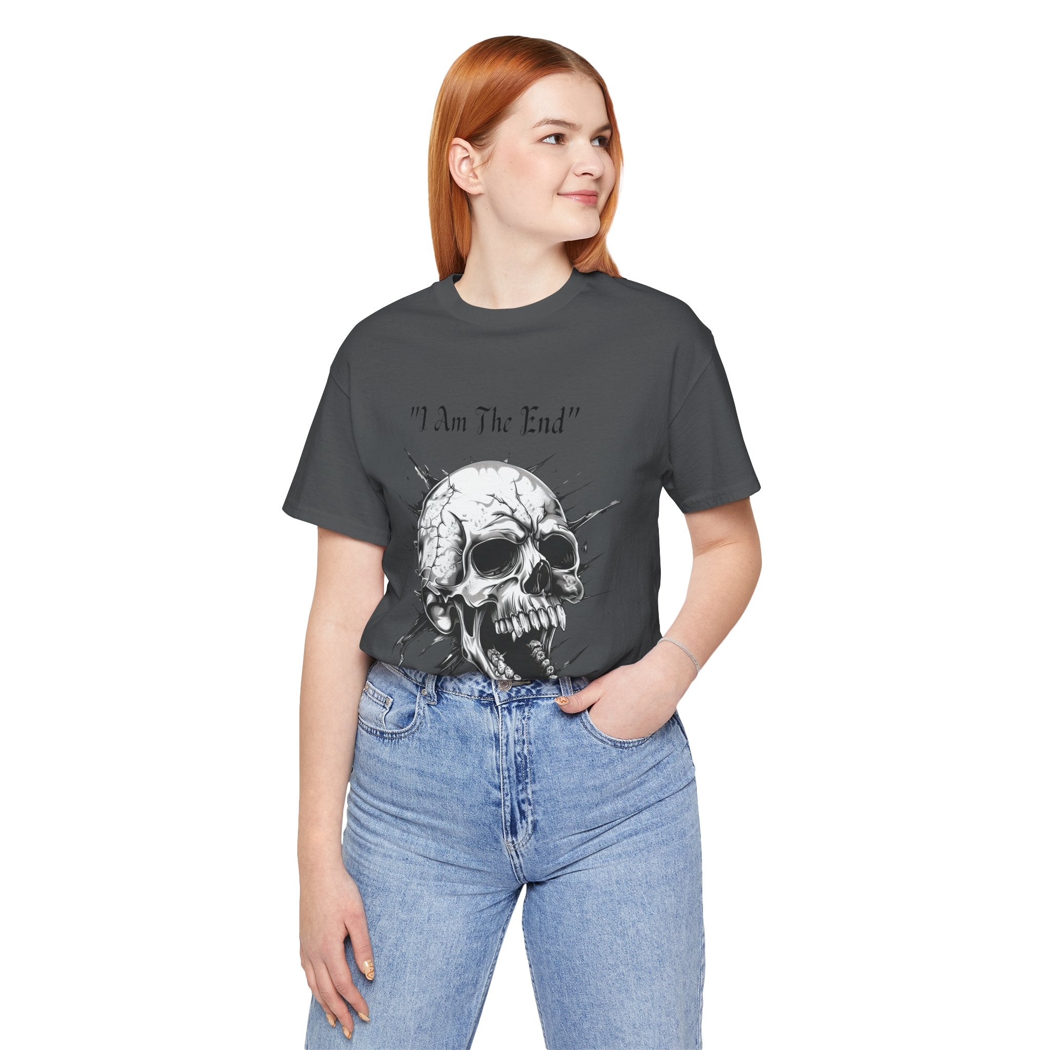 Skull Graphic Tee "I Am The End" - Gothic Rock T-Shirt