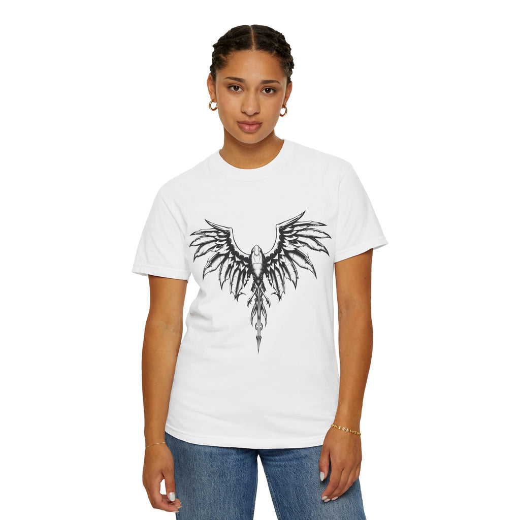 No Mercy Wings T-Shirt — Gothic Angel Graphic Tee