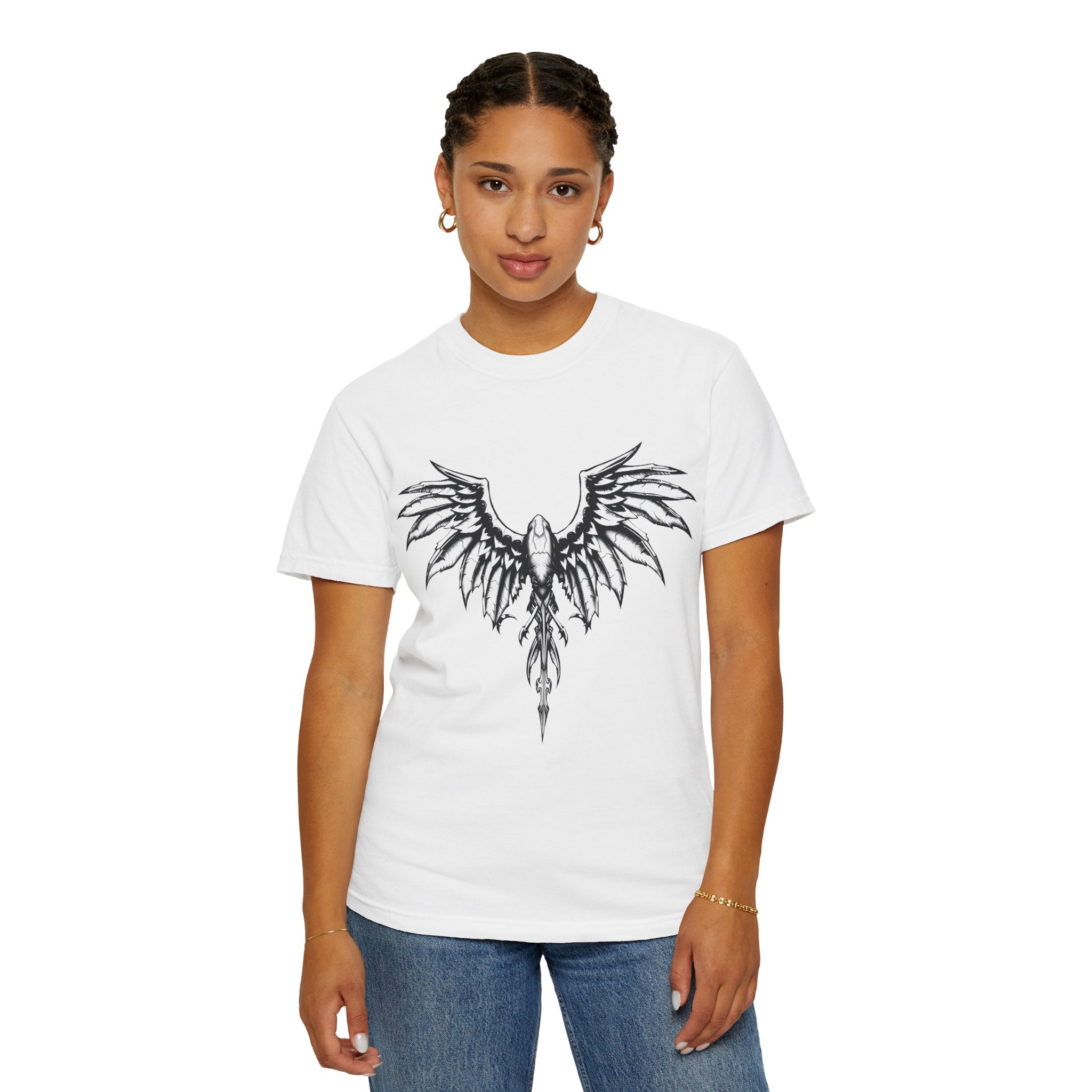 No Mercy Wings T-Shirt — Gothic Angel Graphic Tee
