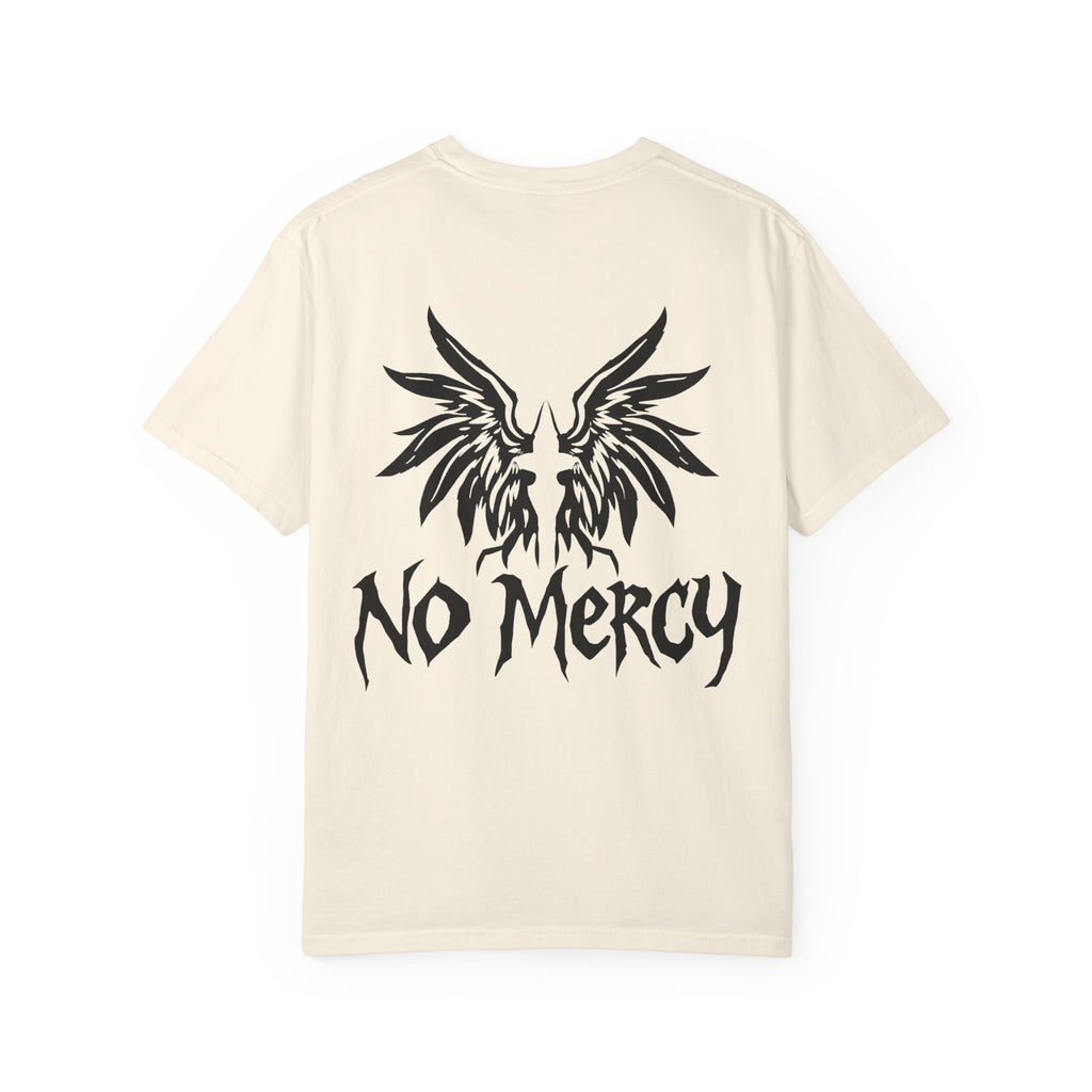 No Mercy Wings T-Shirt — Gothic Angel Graphic Tee