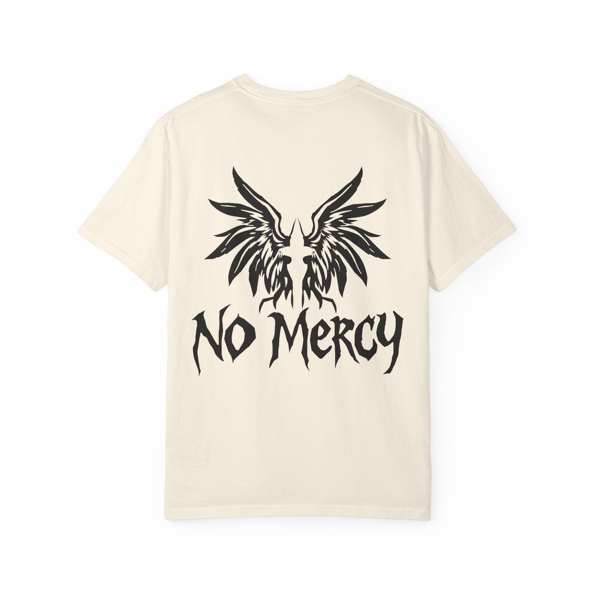 No Mercy Wings T-Shirt — Gothic Angel Graphic Tee