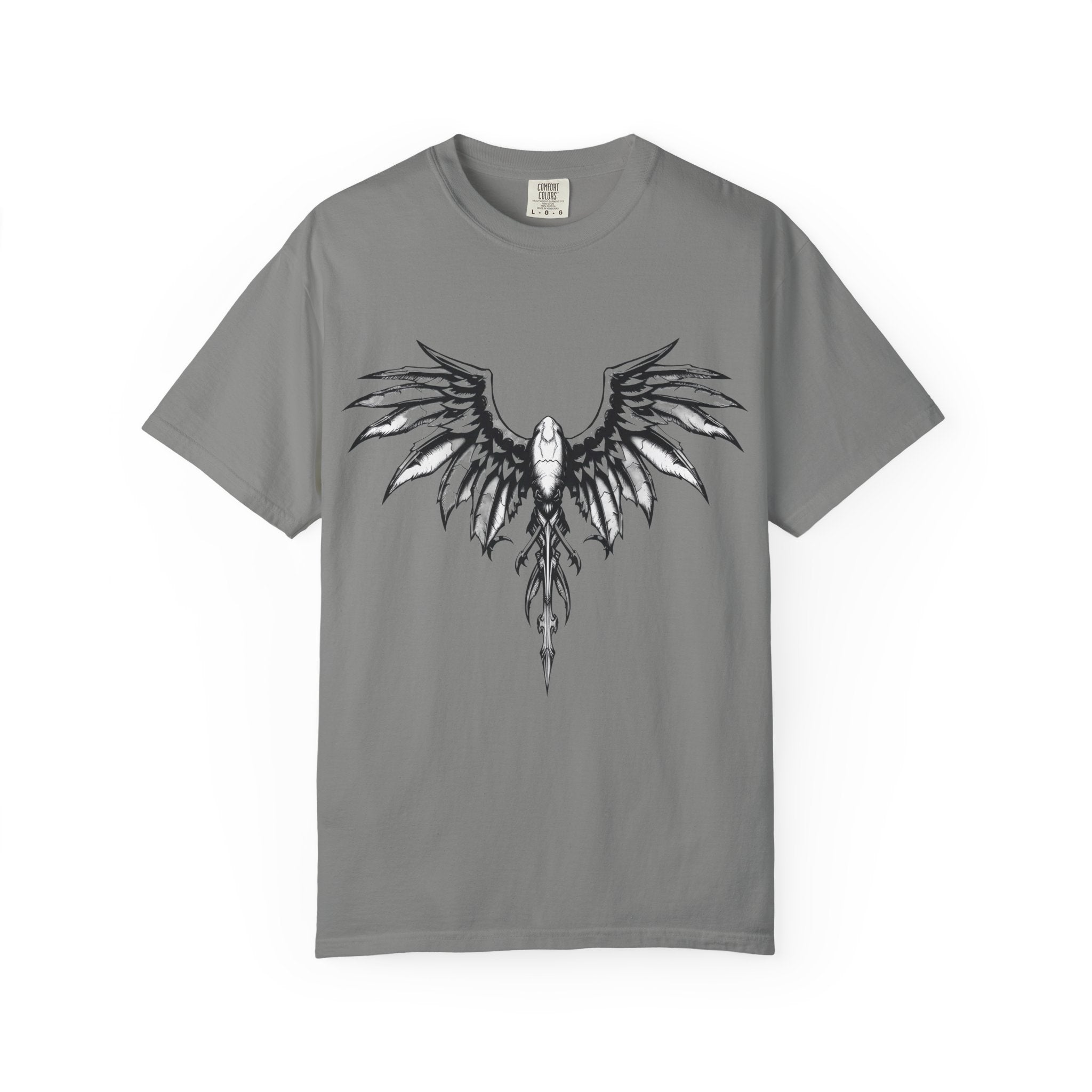 No Mercy Wings T-Shirt — Gothic Angel Graphic Tee