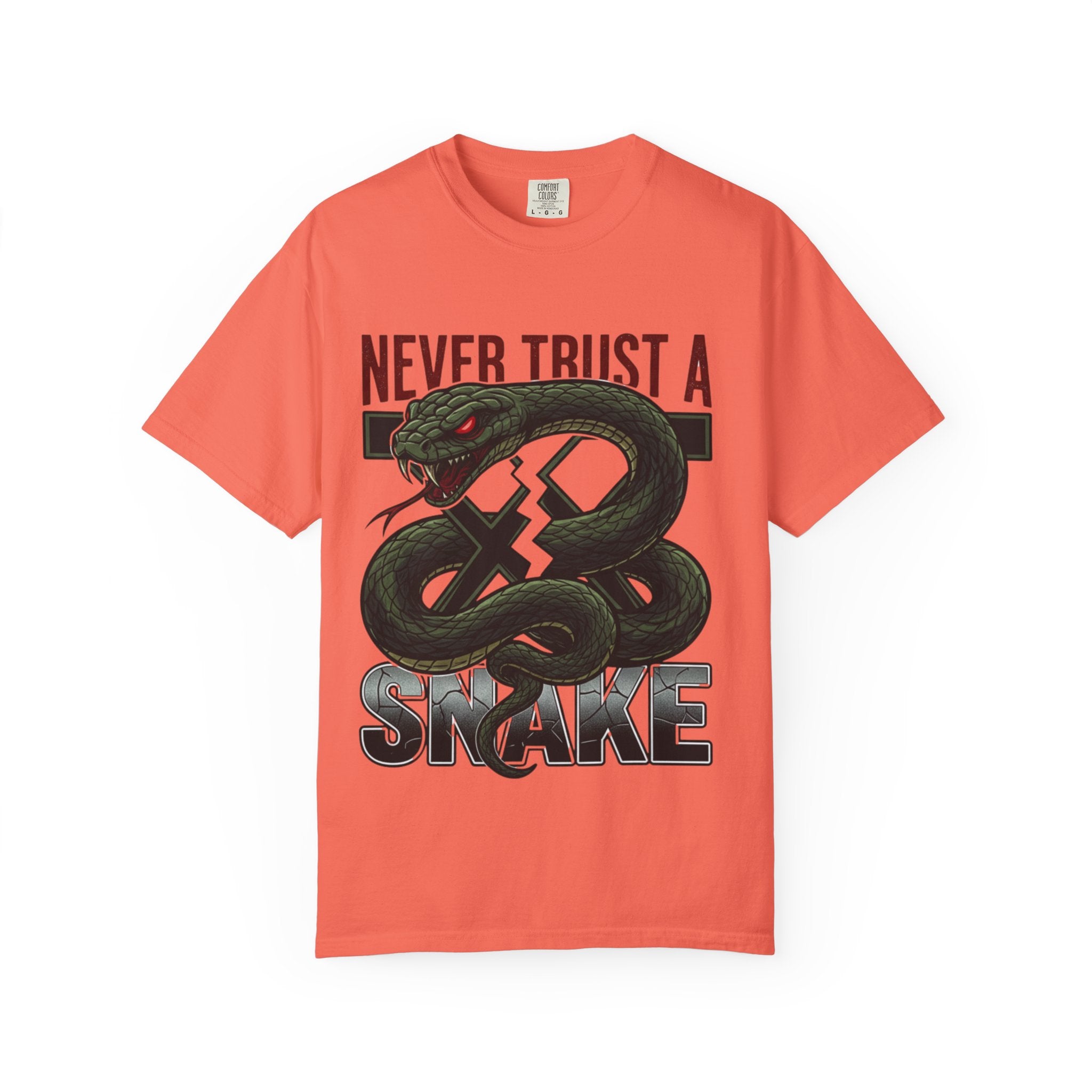 Never Trust a Snake Graphic T-Shirt — Vintage Snake Illustration Tee