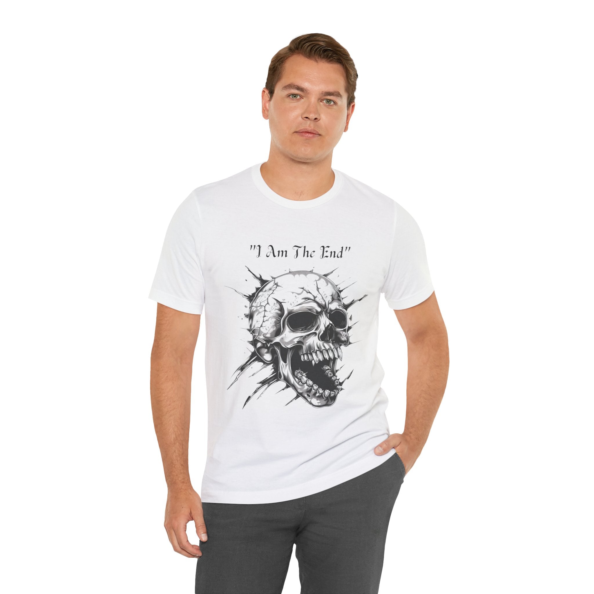 Skull Graphic Tee "I Am The End" - Gothic Rock T-Shirt