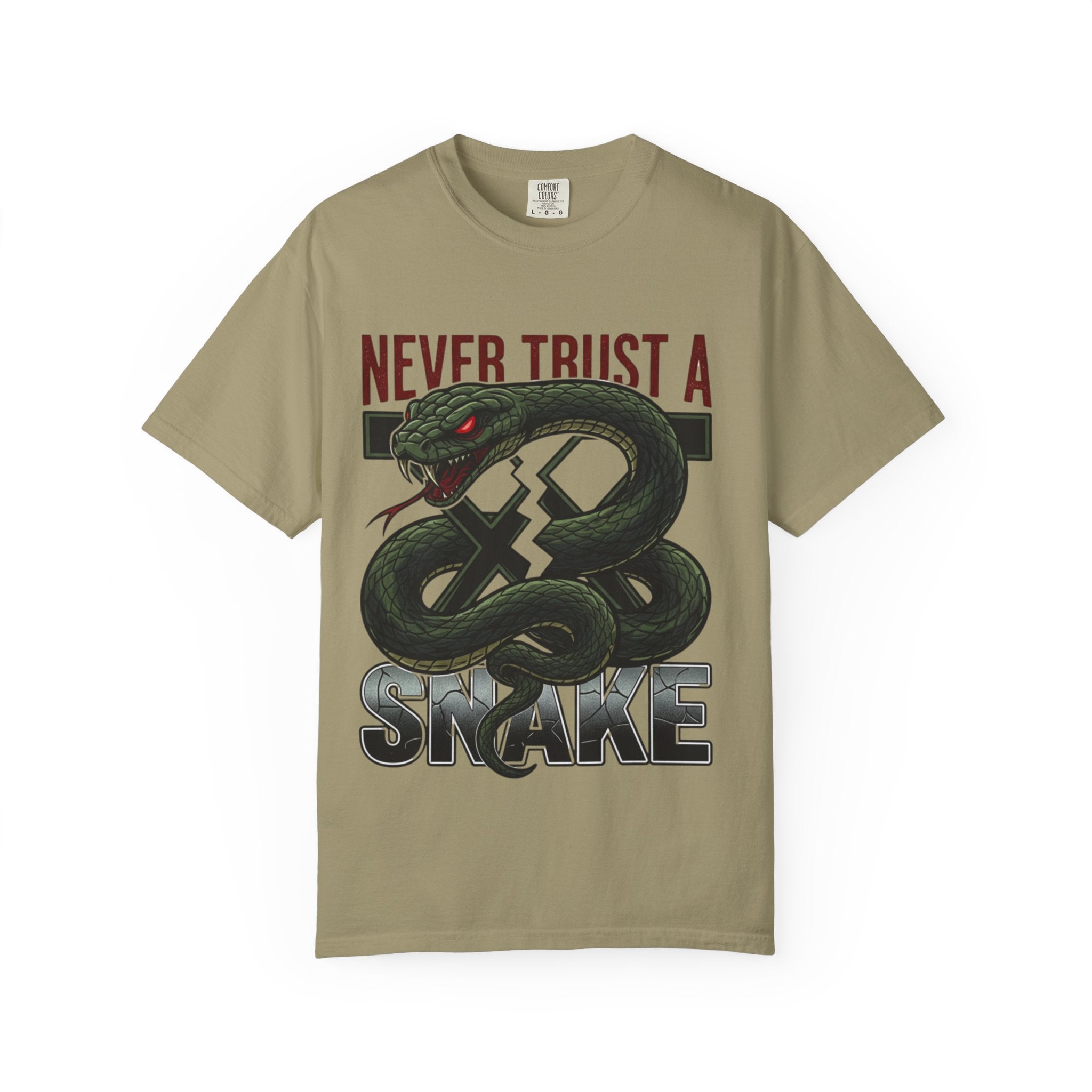 Never Trust a Snake Graphic T-Shirt — Vintage Snake Illustration Tee