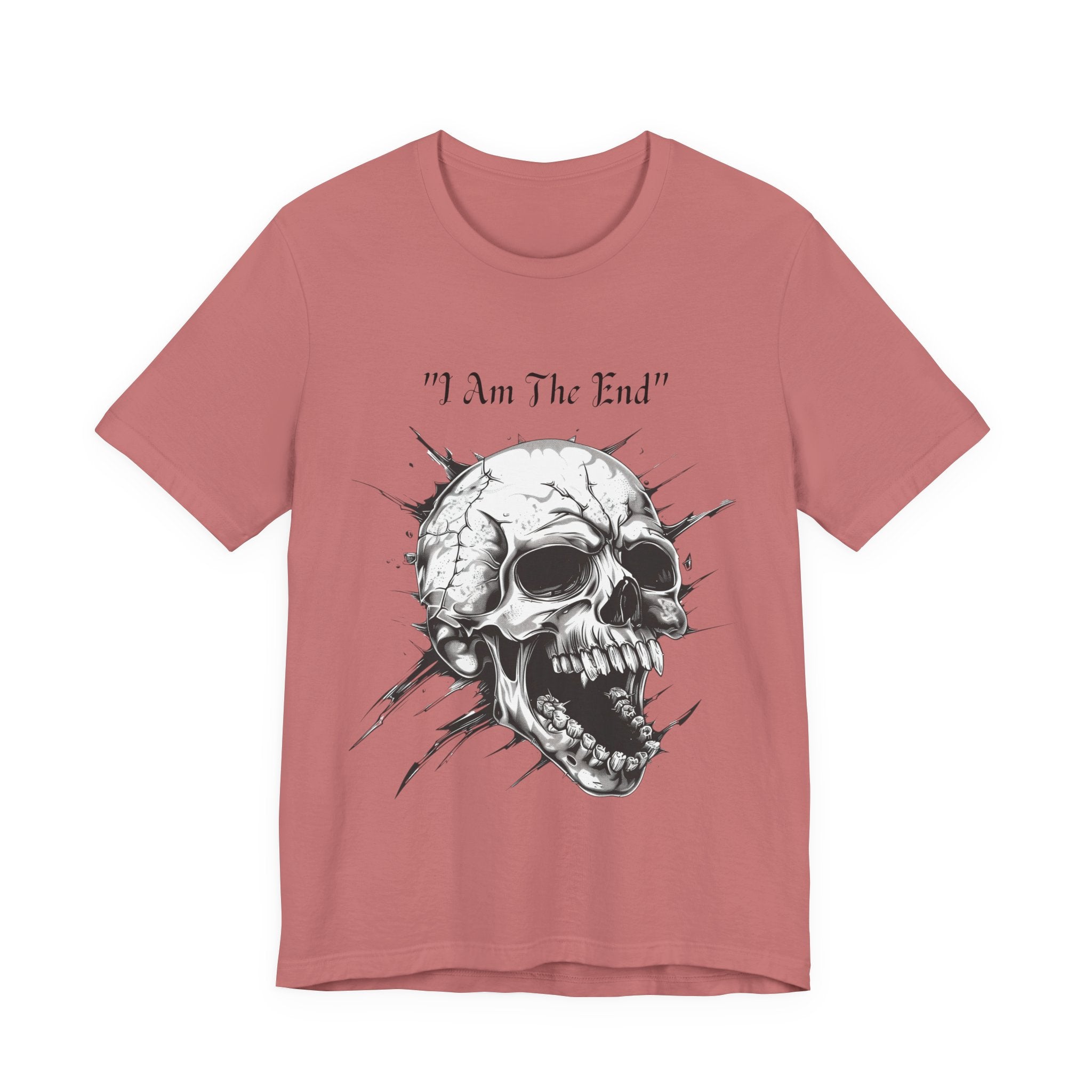 Skull Graphic Tee "I Am The End" - Gothic Rock T-Shirt