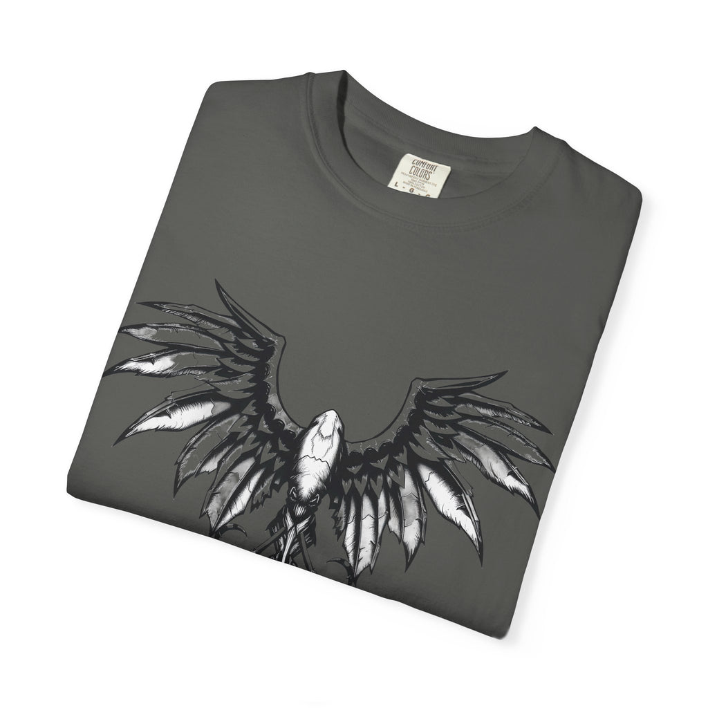 No Mercy Wings T-Shirt — Gothic Angel Graphic Tee