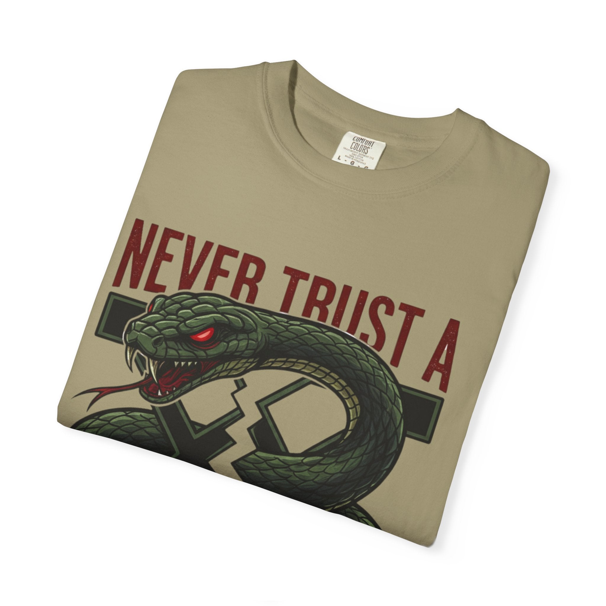 Never Trust a Snake Graphic T-Shirt — Vintage Snake Illustration Tee
