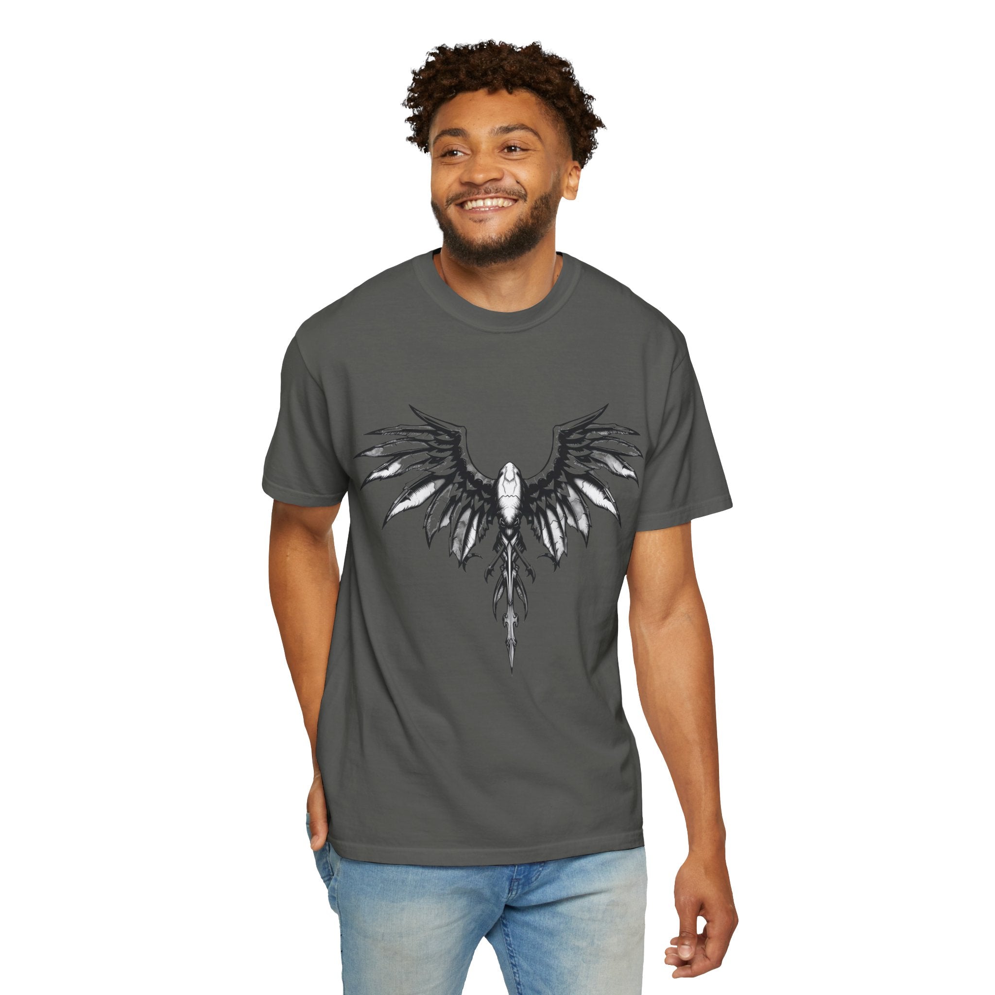 No Mercy Wings T-Shirt — Gothic Angel Graphic Tee