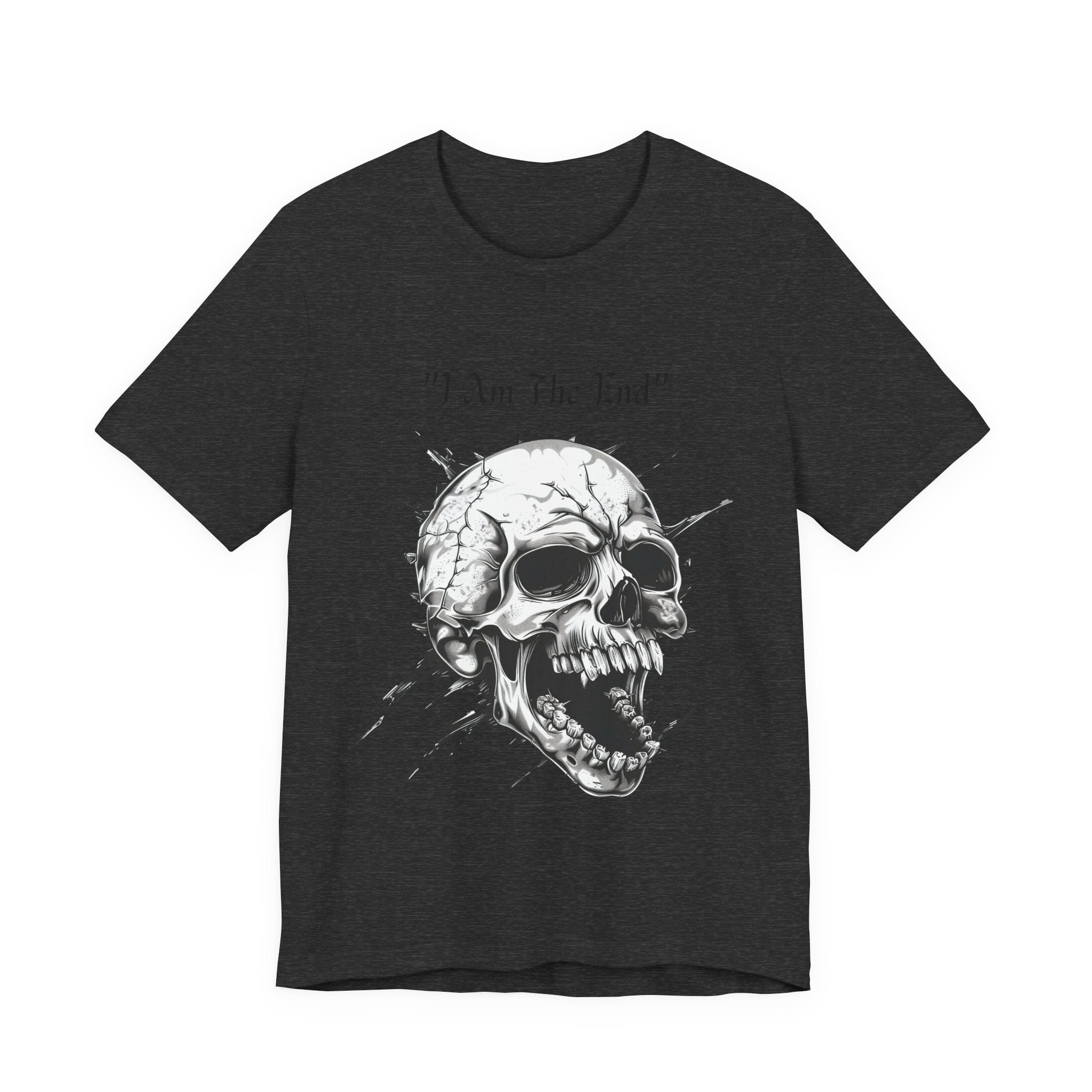 Skull Graphic Tee "I Am The End" - Gothic Rock T-Shirt